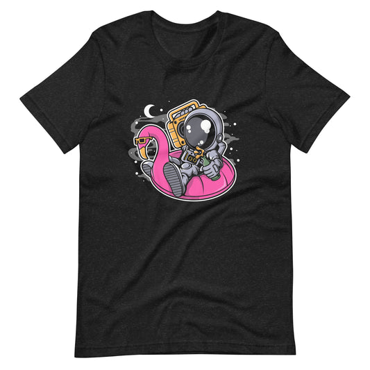 Astronaut Floaties Balloon - Men's t-shirt- Black Heather Front