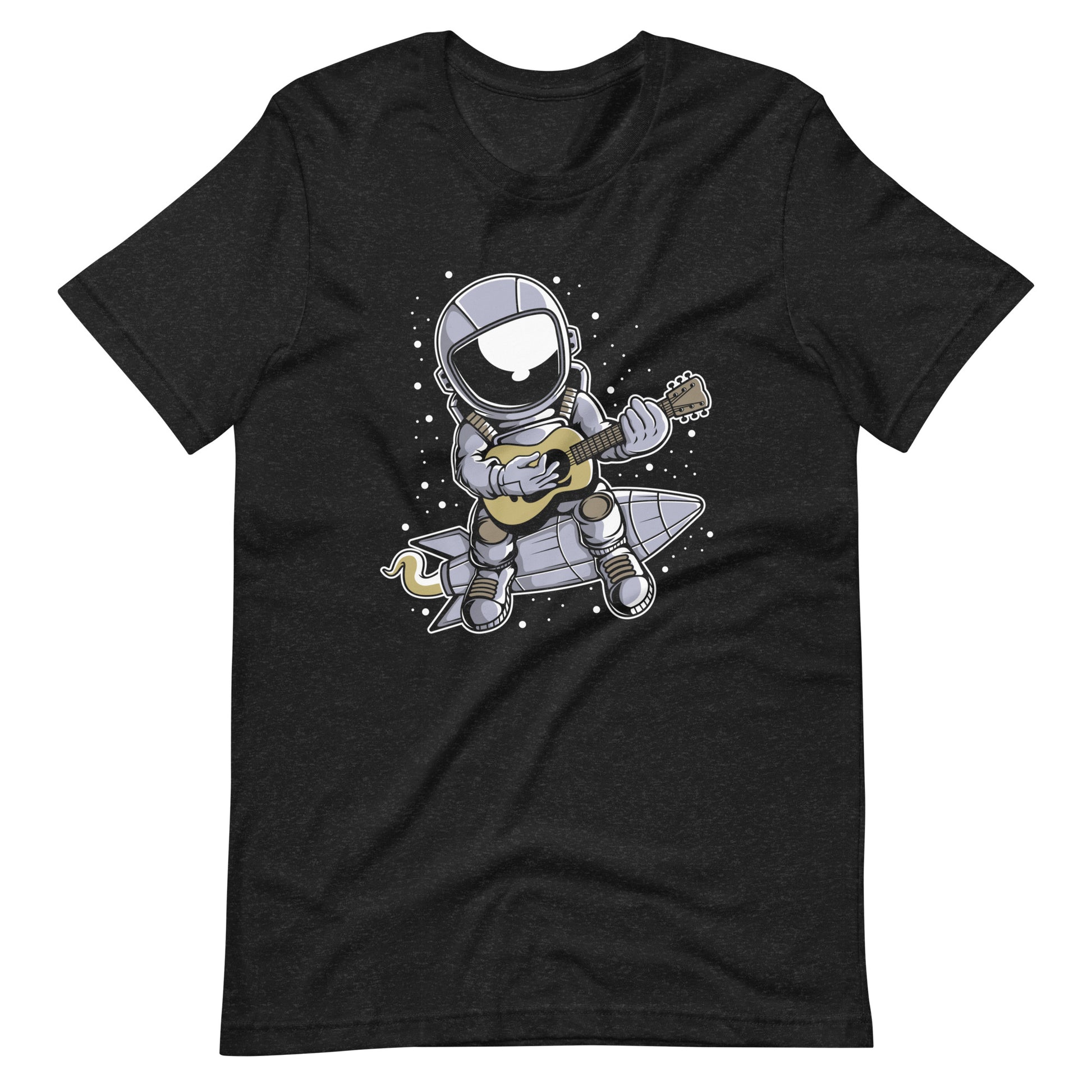 Astronaut Guitar - Men's t-shirt - Black Heather Front