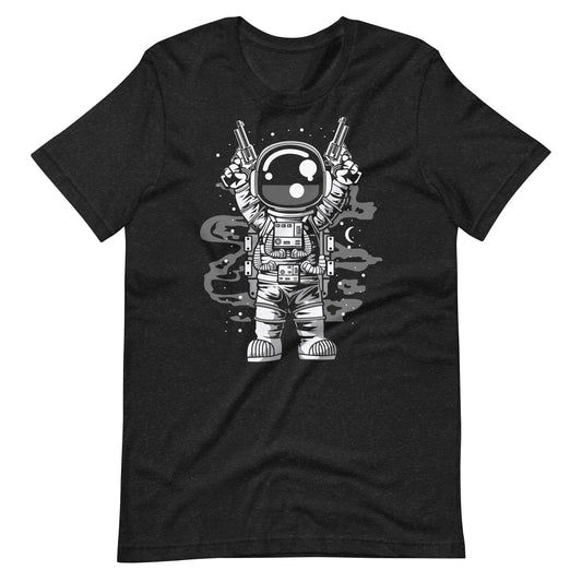 Astronaut Gun - Men's t-shirt - Black Heather Front