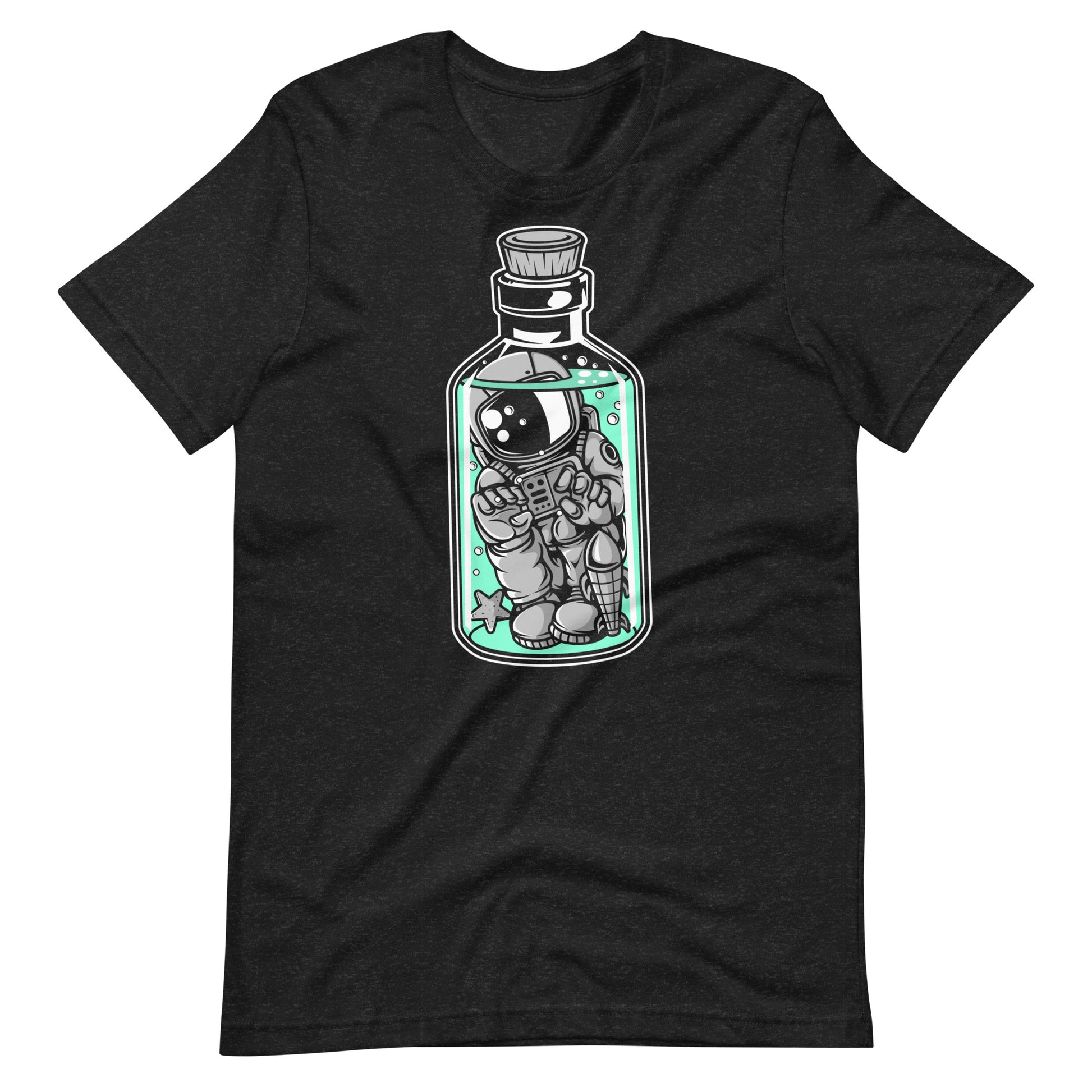 Astronaut in the Bottle - Men's t-shirt - Black Heather Front