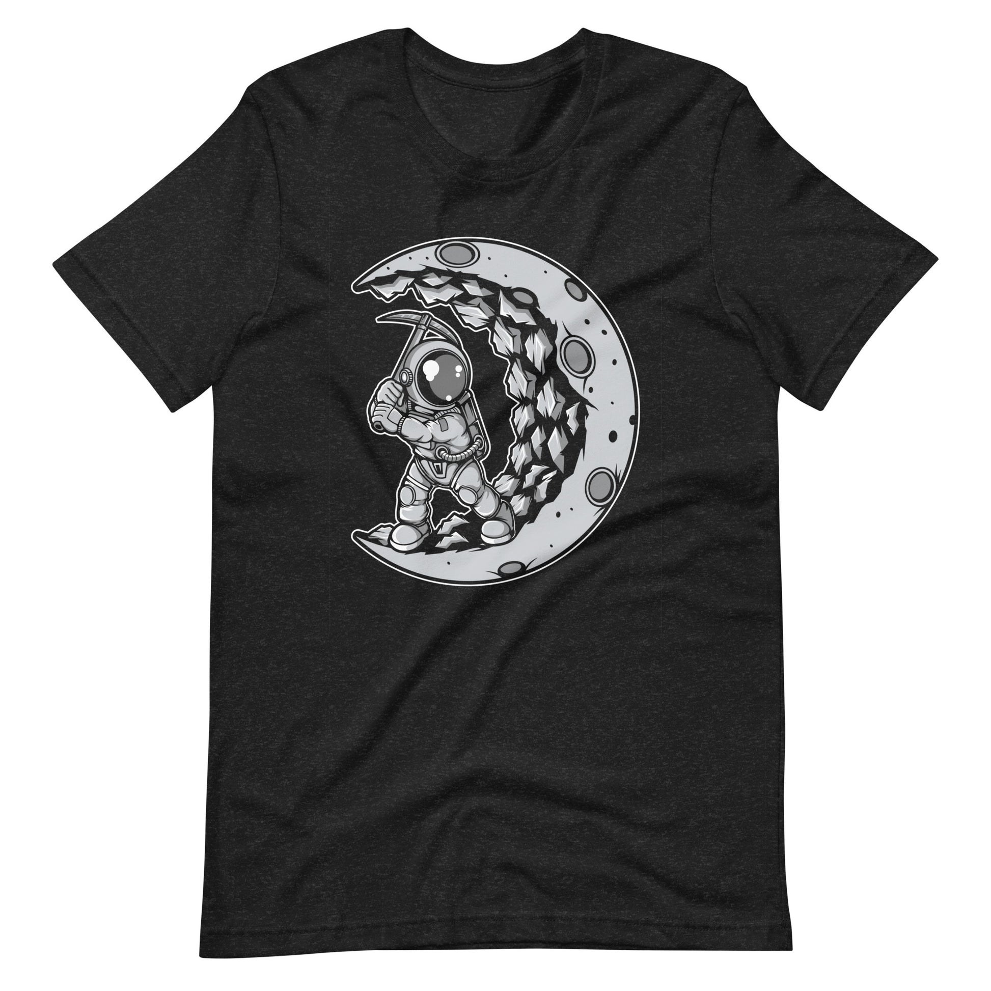 Astronaut Moon Digger - Men's t-shirt - Black Heather Front