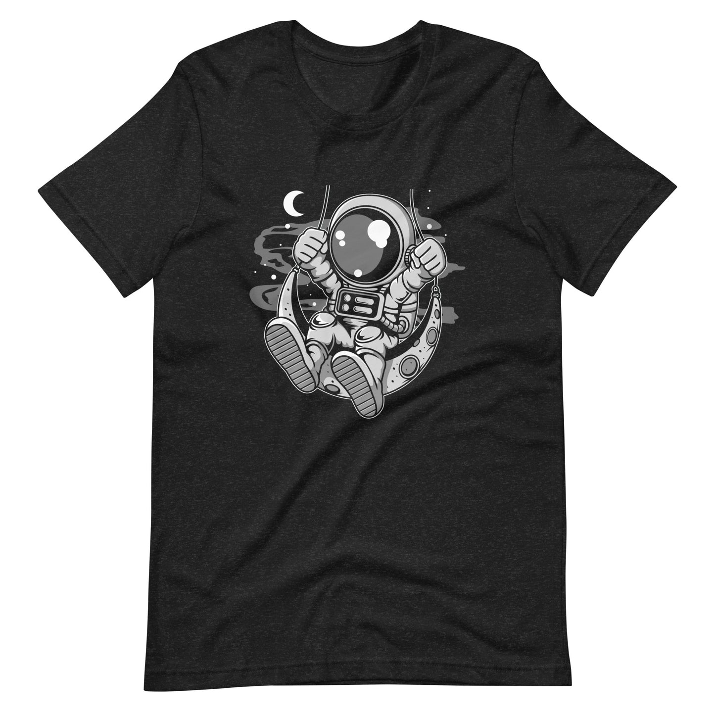 Astronaut Moon Swinger - Men's t-shirt - Black Heather Front