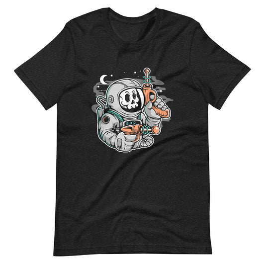 Astronaut Ray Gun - Men's t-shirt  - Black Heather Front