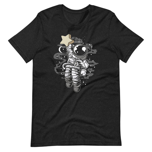 Astronaut Reach the Star - Men's t-shirt - Black Heather Front