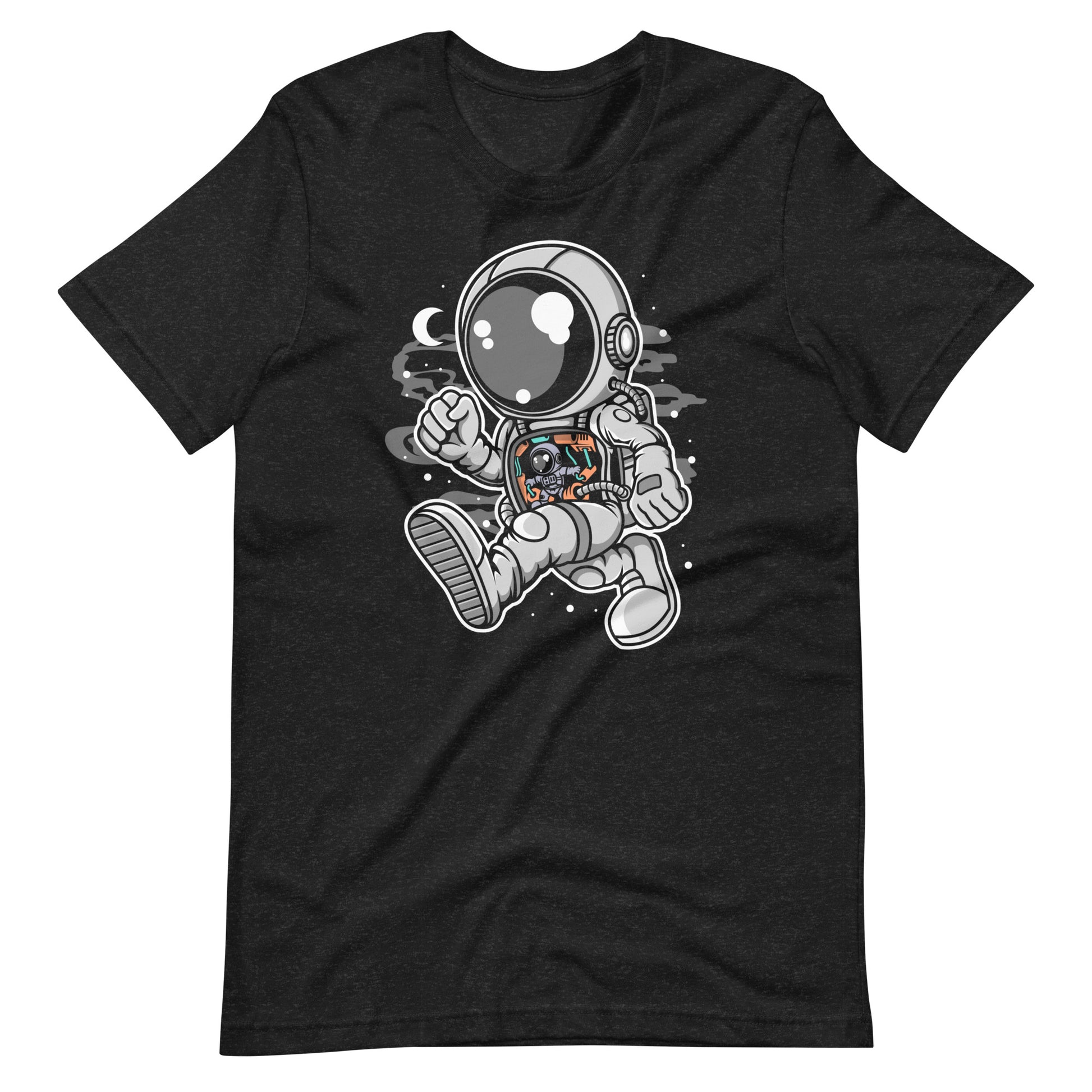 Astronaut Robotic Machine - Men's t-shirt - Black Heather Front