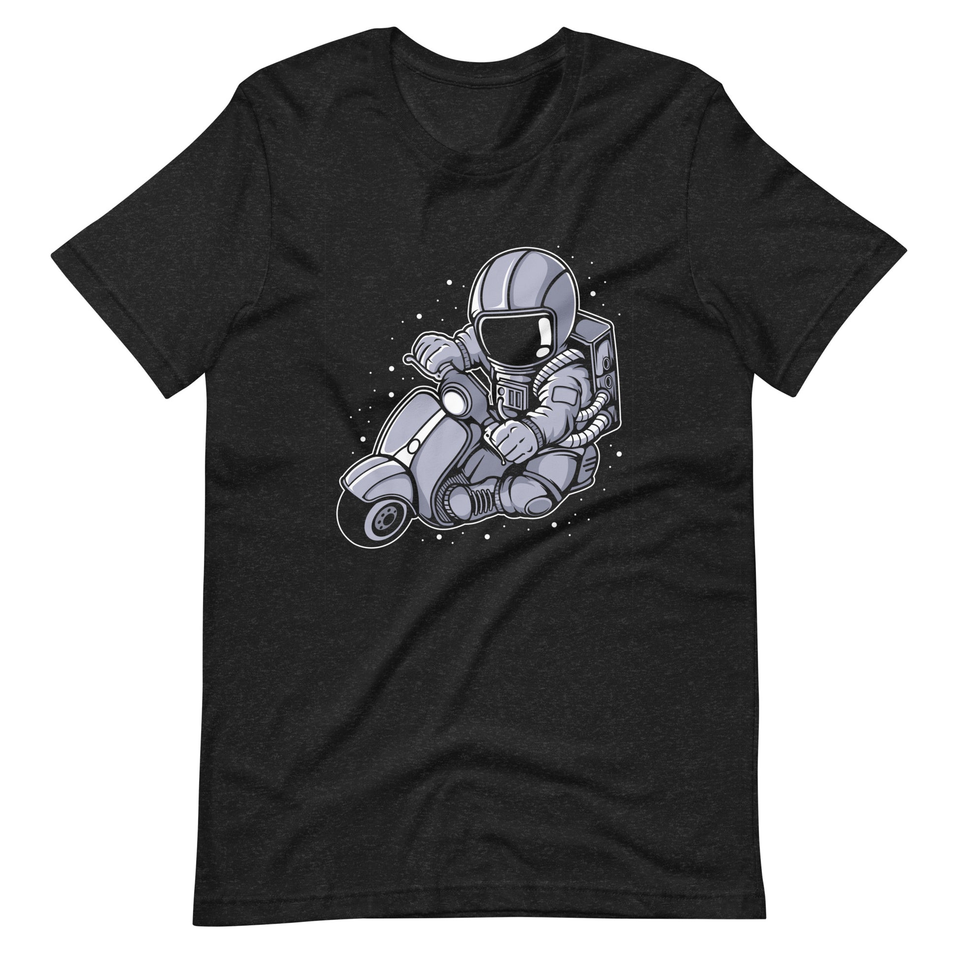 Astronaut Scooter - Men's t-shirt - Black Heather Front