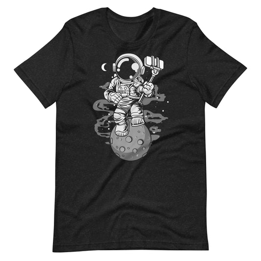 Astronaut Selfie - Men's t-shirt -Black Heather Front