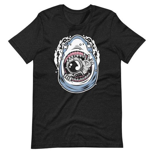 Astronaut Shark - Men's t-shirt - Black Heather Front