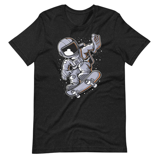 Astronaut Skateboard - Men's t-shirt - Black Heather Front