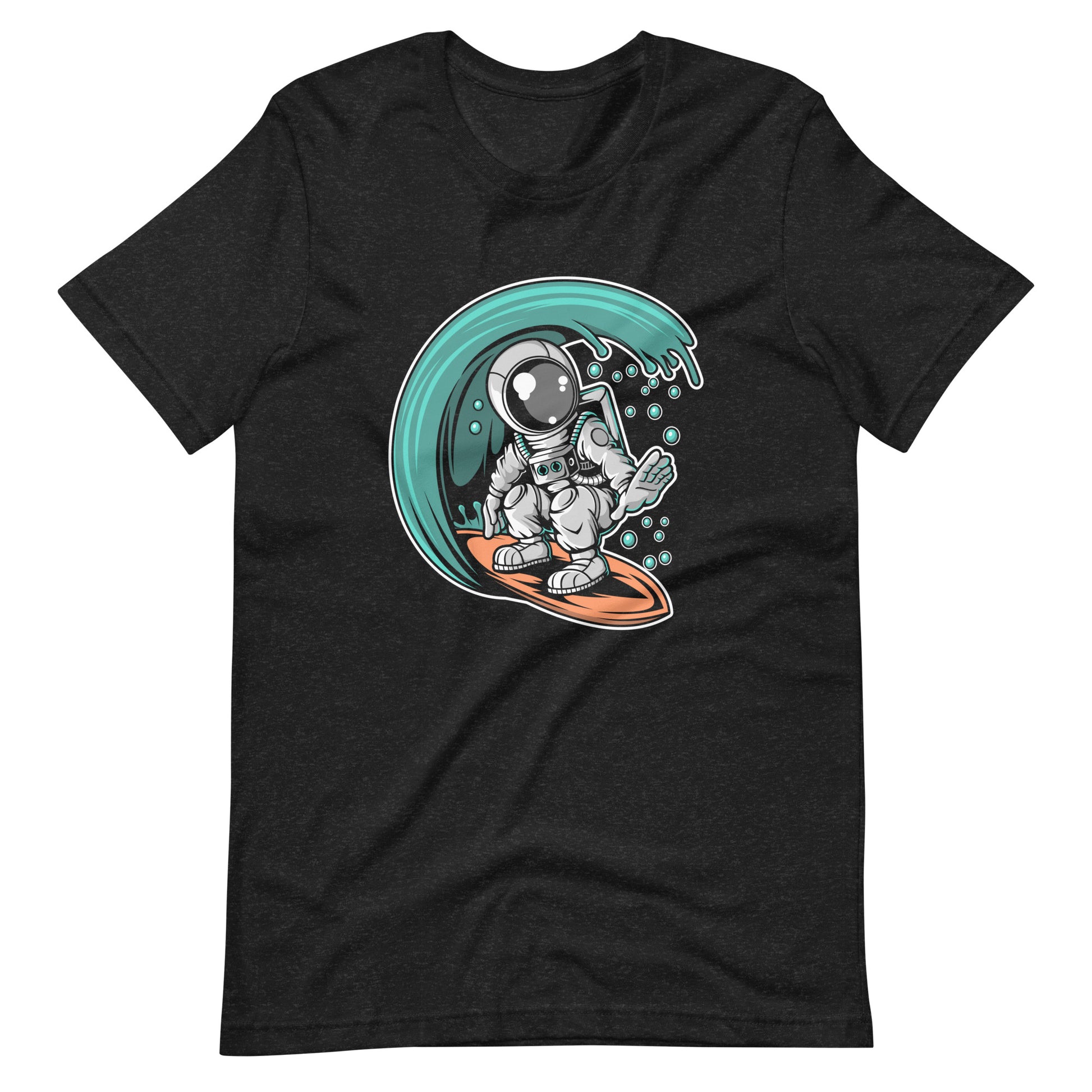 Astronaut Surfing - Men's t-shirt - Black Heather Front