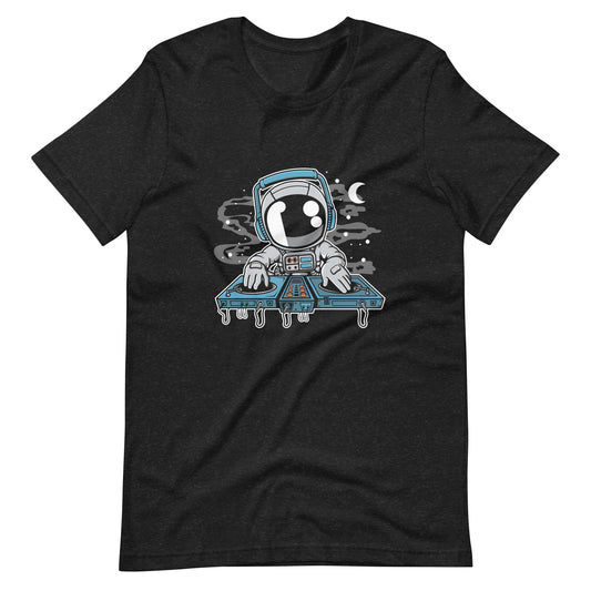 Astronaut Turntable - Men's t-shirt - Black Heather Front