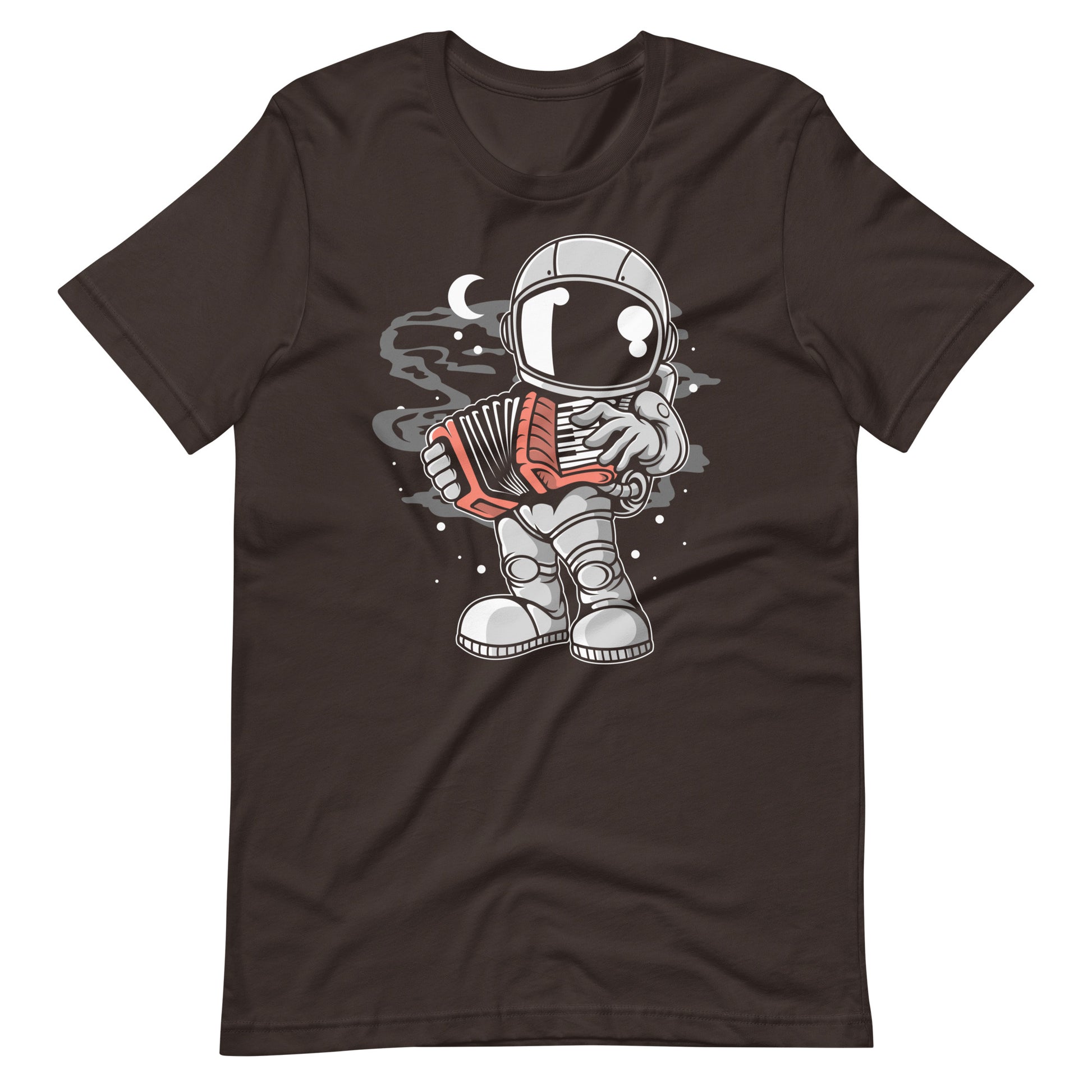 Astronaut Accordion - Men's t-shirt - Brown Front