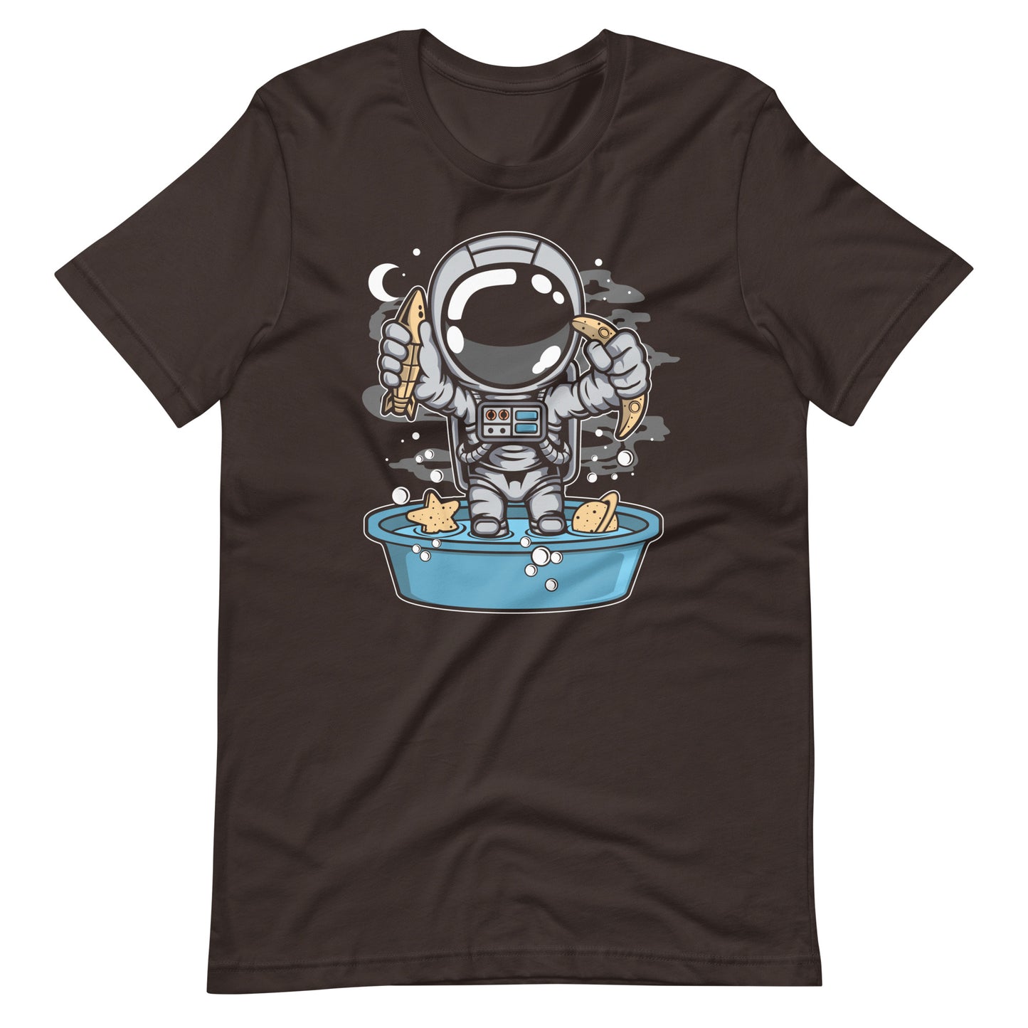 Astronaut Bathtub - Men's t-shirt - Brown Front