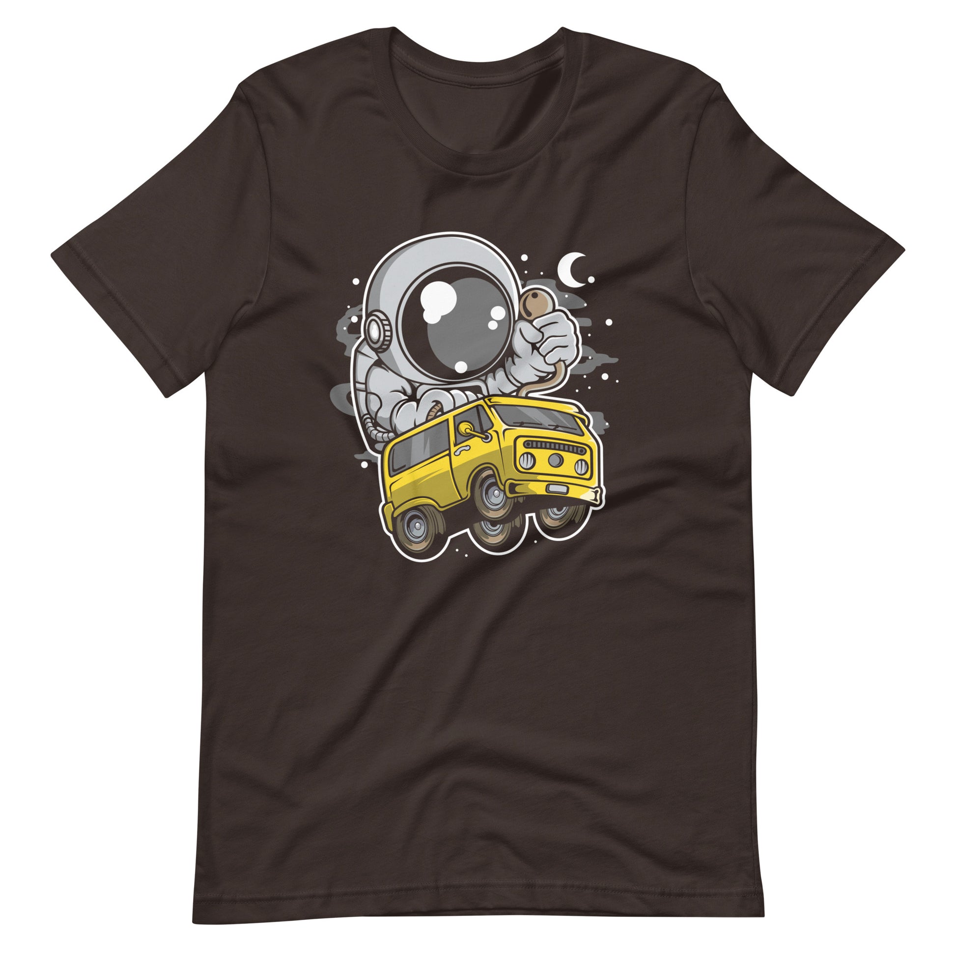 Astronaut Car Racer - Men's t-shirt - Brown Front