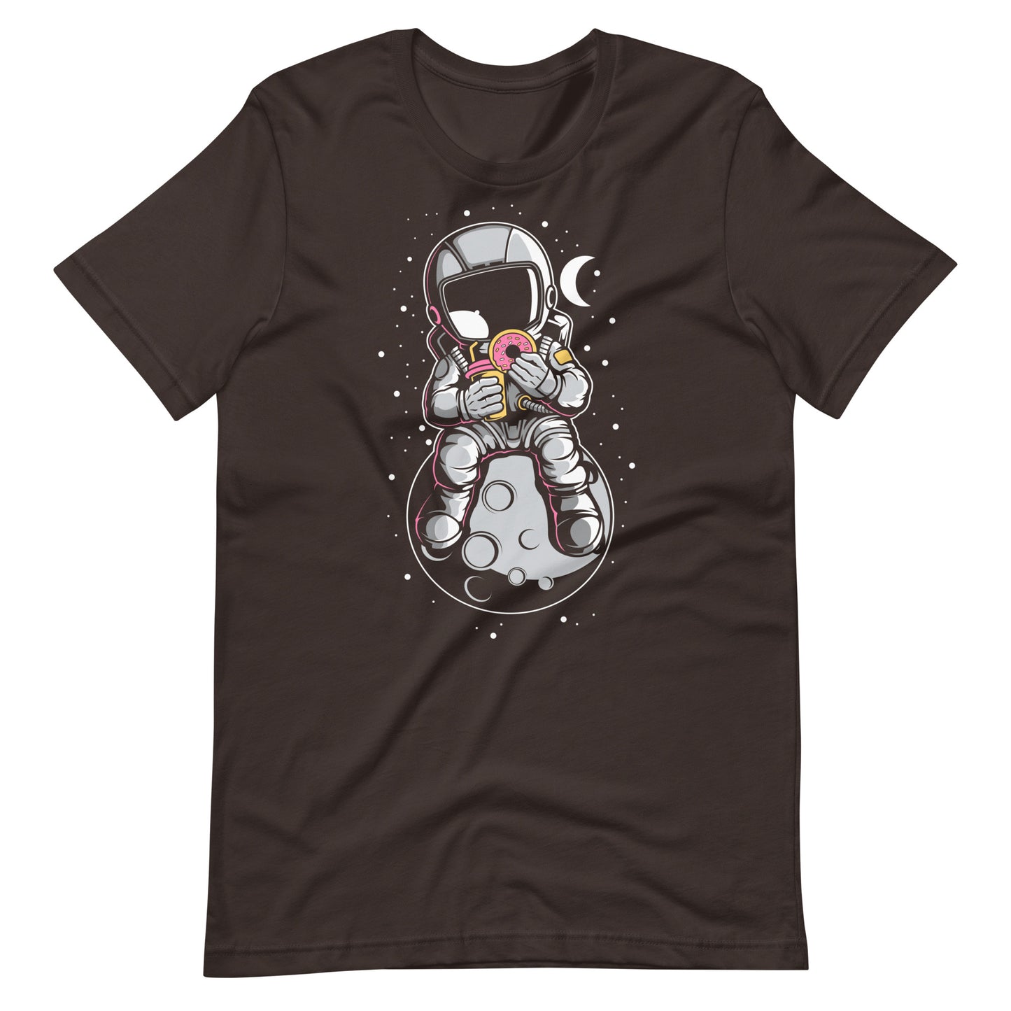 Astronaut Donuts - Men's t-shirt - Brown Front