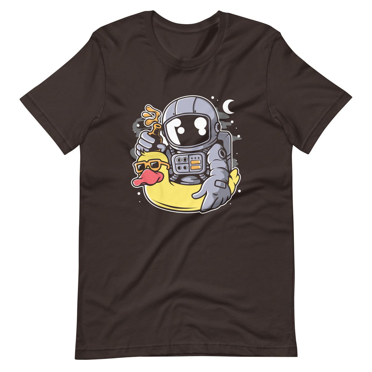 Astronaut Duck Balloon - Men's t-shirt - Brown Front