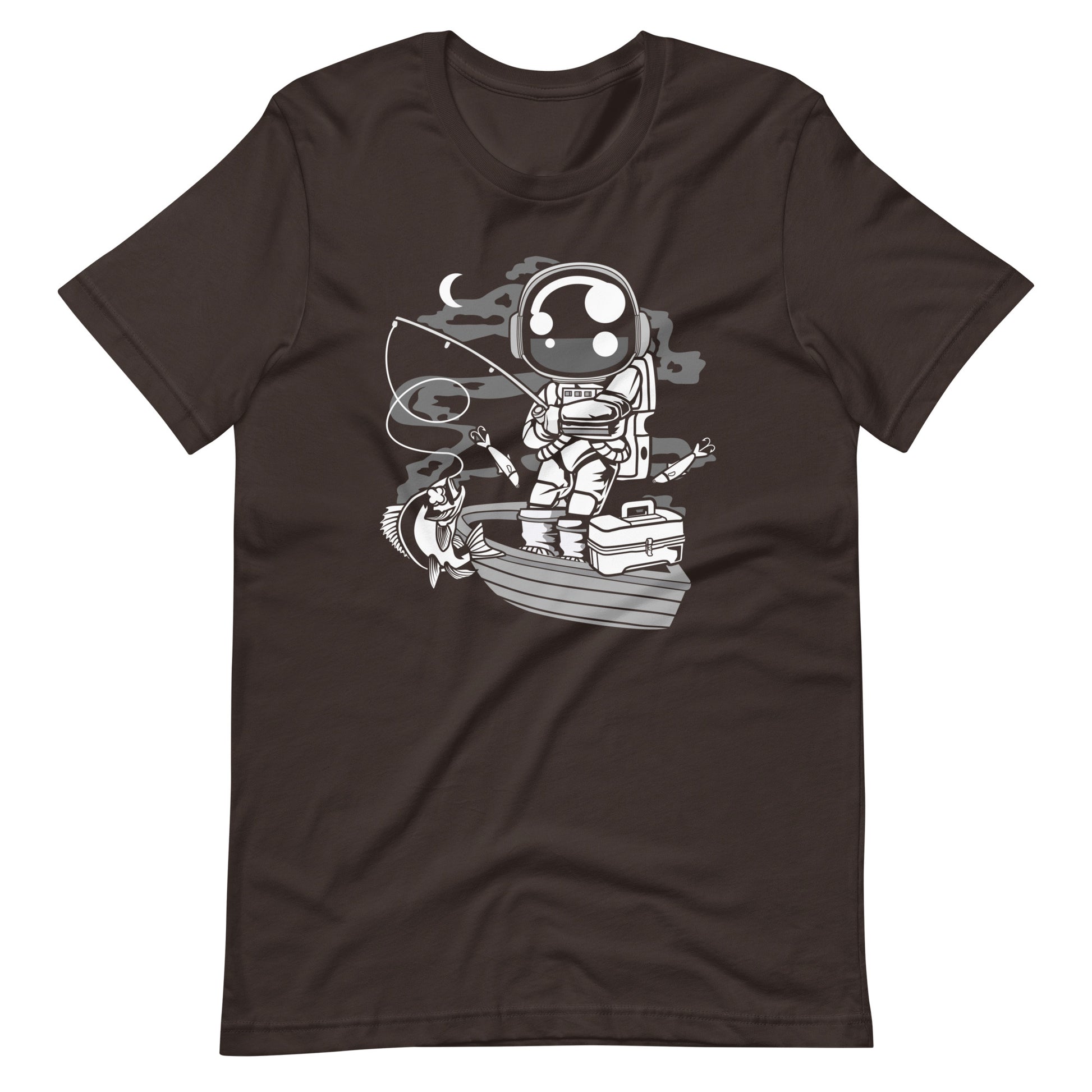 Astronaut Fisherman - Men's t-shirt - Brown Front