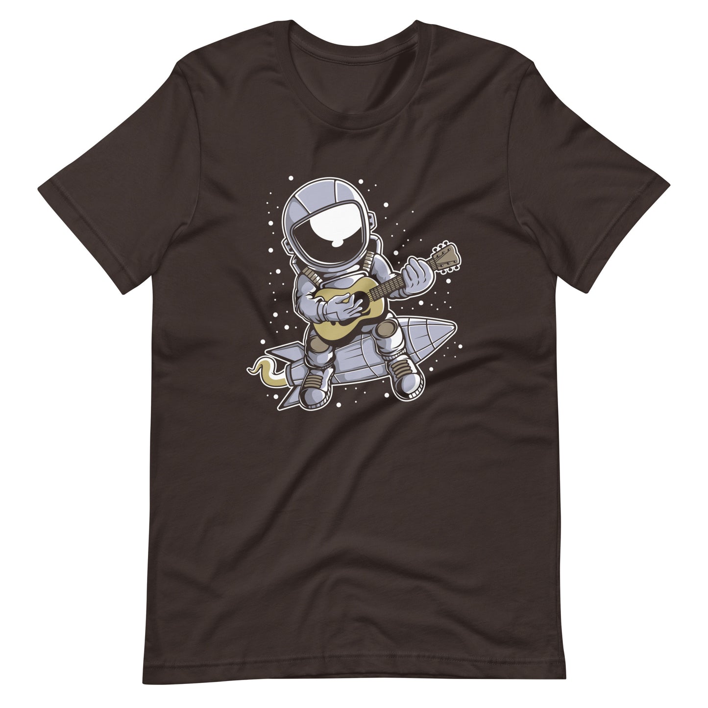 Astronaut Guitar - Men's t-shirt - Brown Front