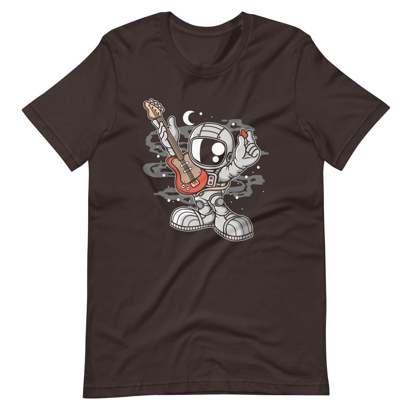 Astronaut Guitar 2 - Men's t-shirt - Brown Front