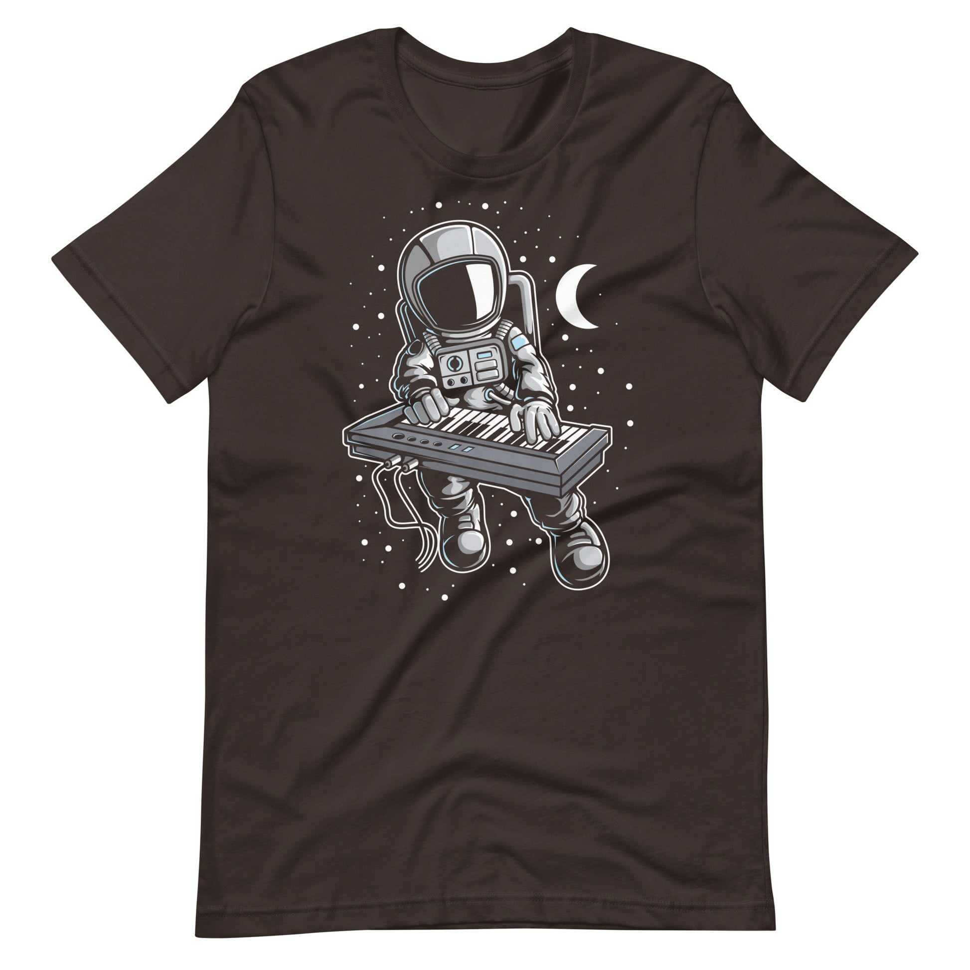 Astronaut Keyboard - Men's t-shirt - Brown Front