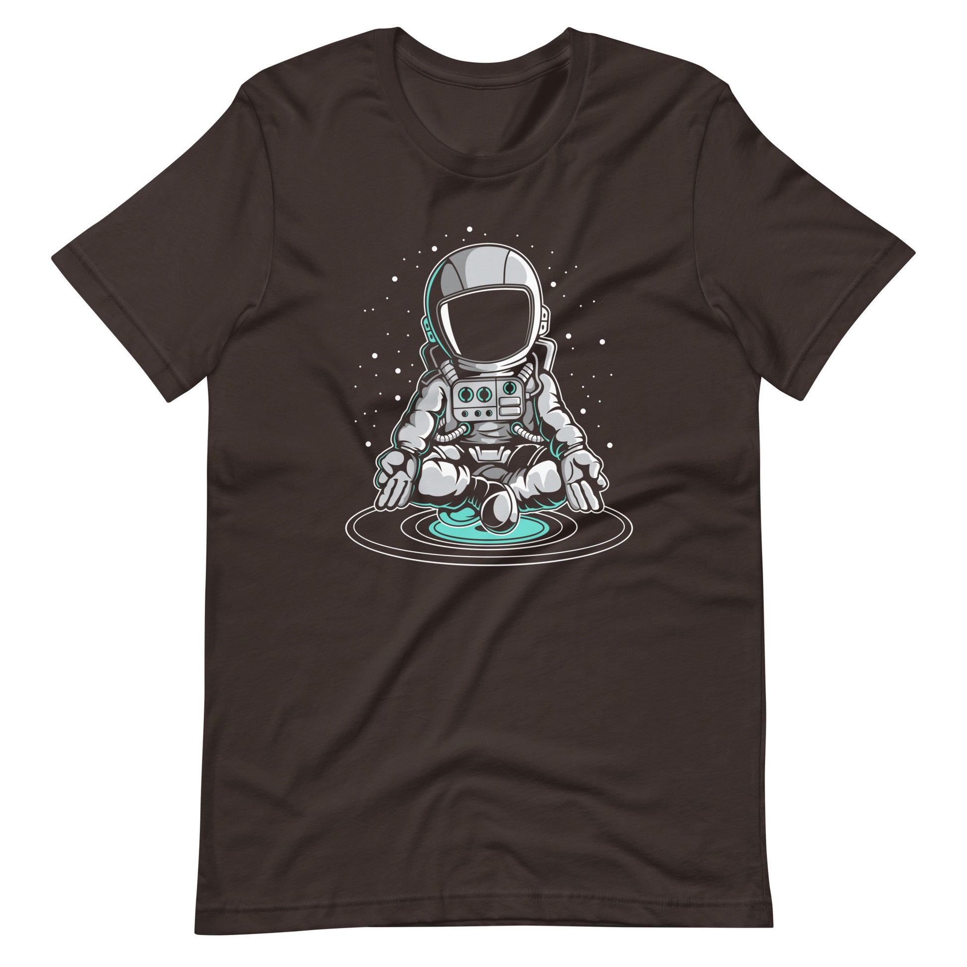 Astronaut Meditation - Men's t-shirt - Brown Front