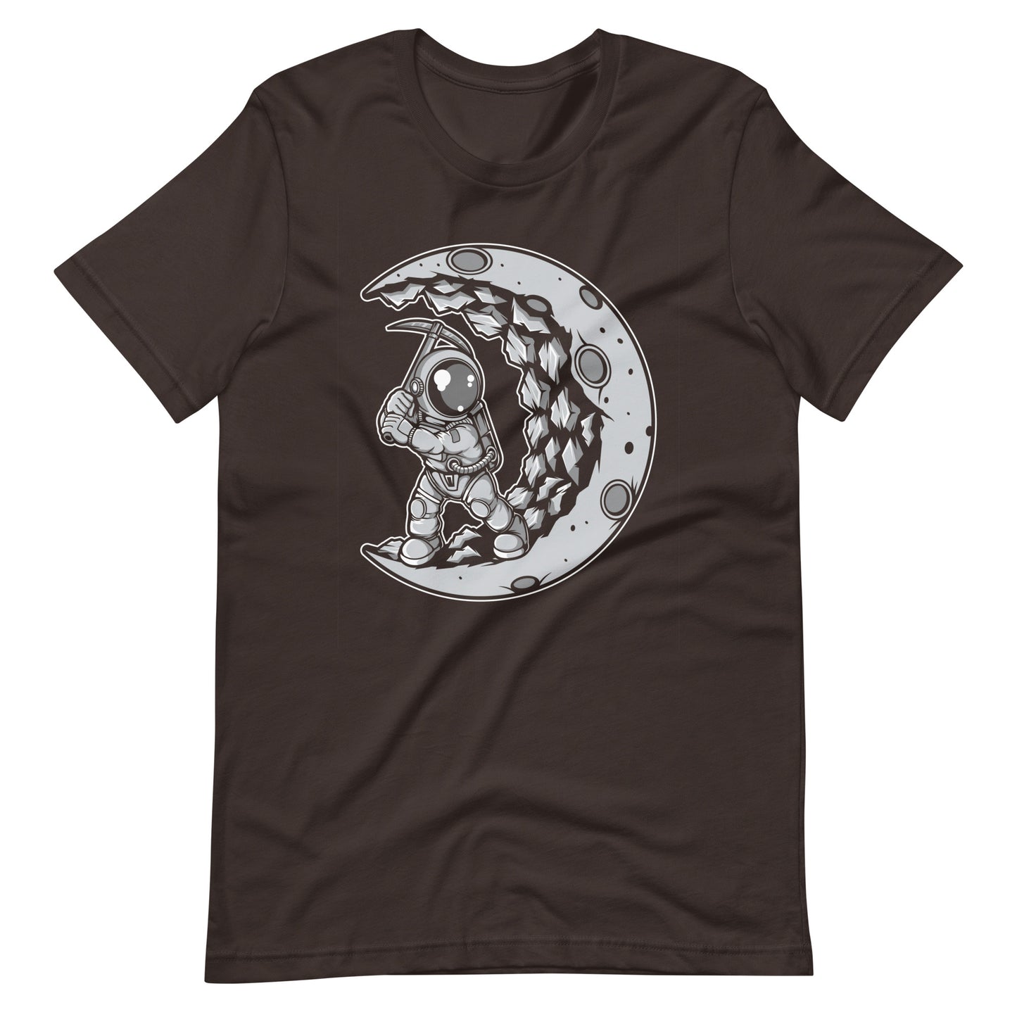 Astronaut Moon Digger - Men's t-shirt - Brown Front