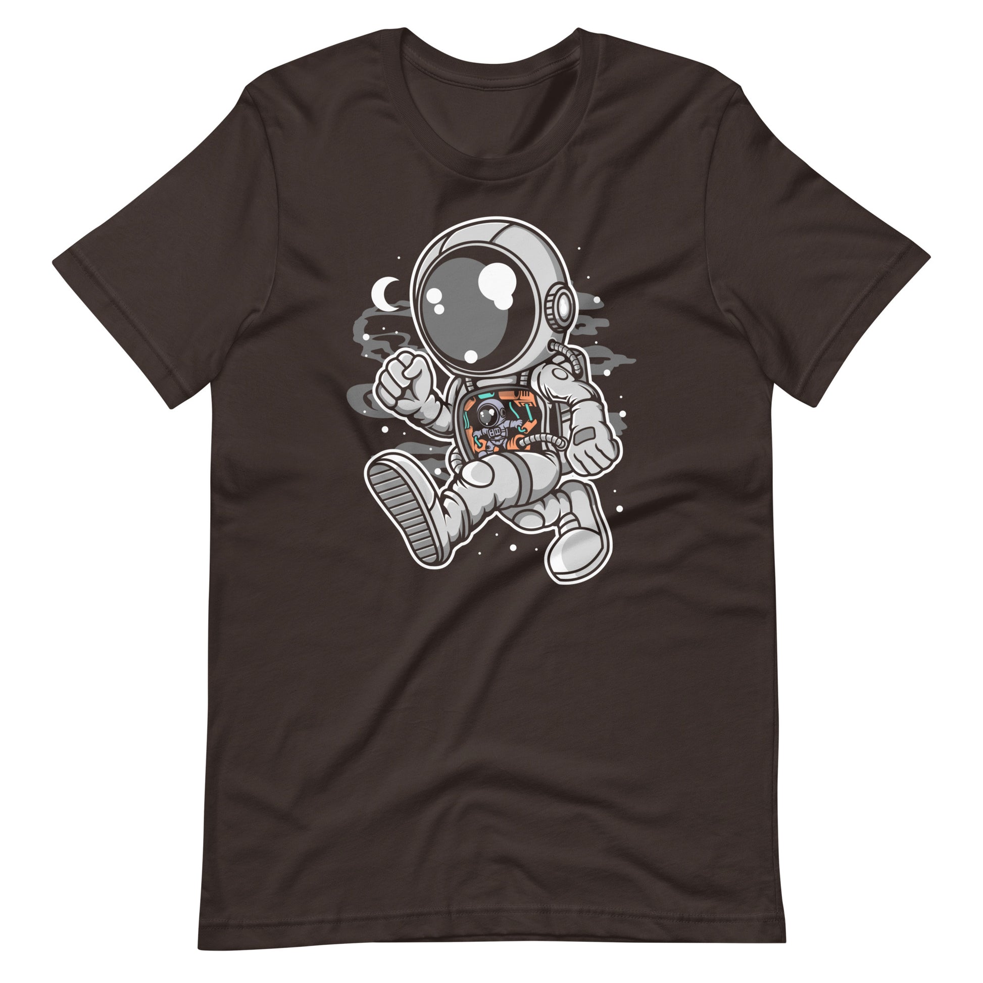 Astronaut Robotic Machine - Men's t-shirt - Brown Front