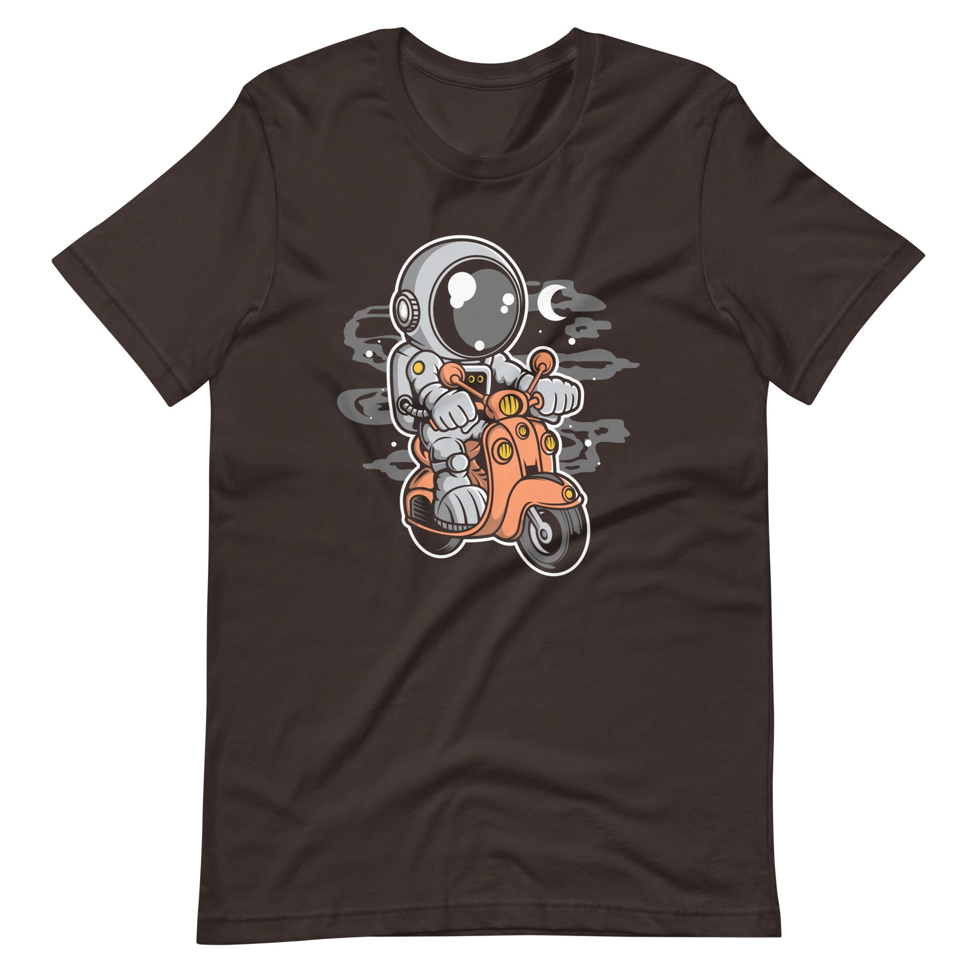 Astronaut Scooter 2 - Men's t-shirt - Brown Front