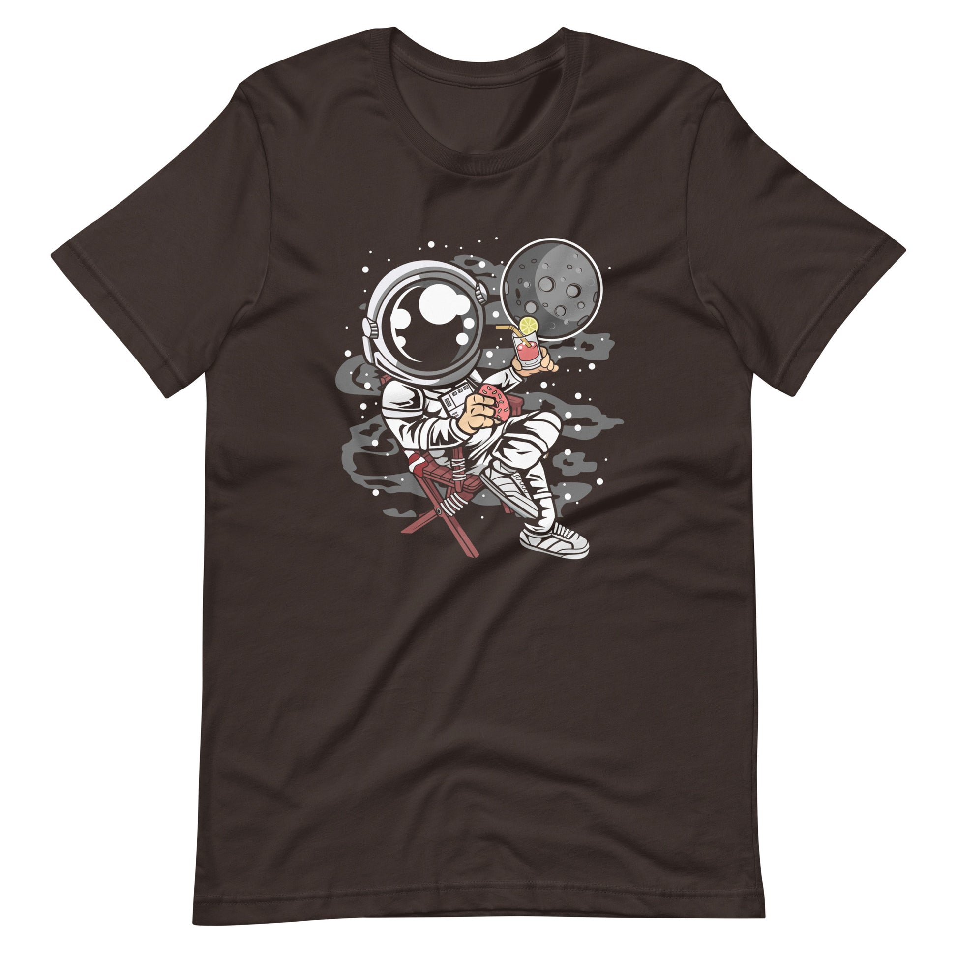 Astronaut Vacation - Men's t-shirt - Brown Front