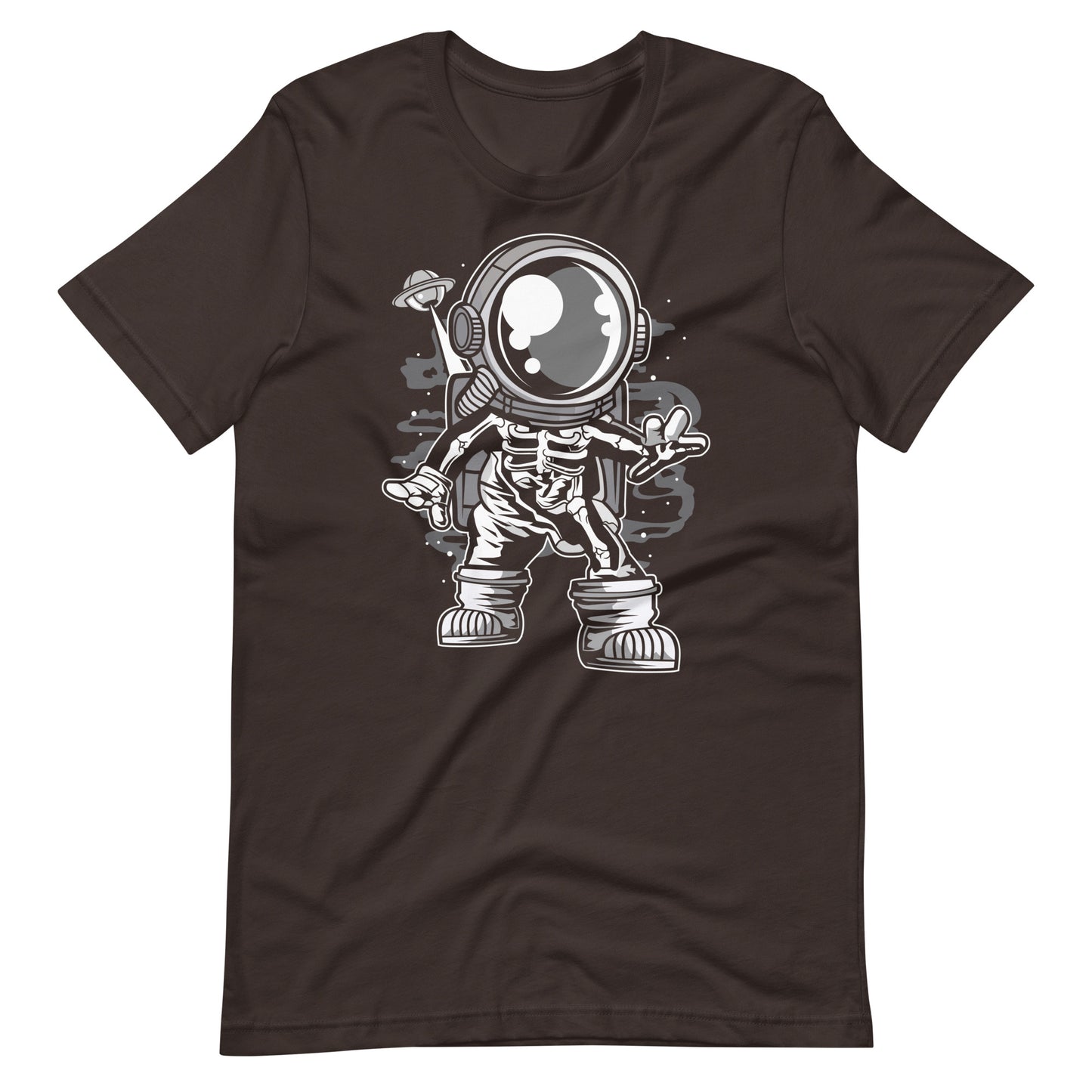 Astronaut Space Skeleton - Men's t-shirt - Brown Front