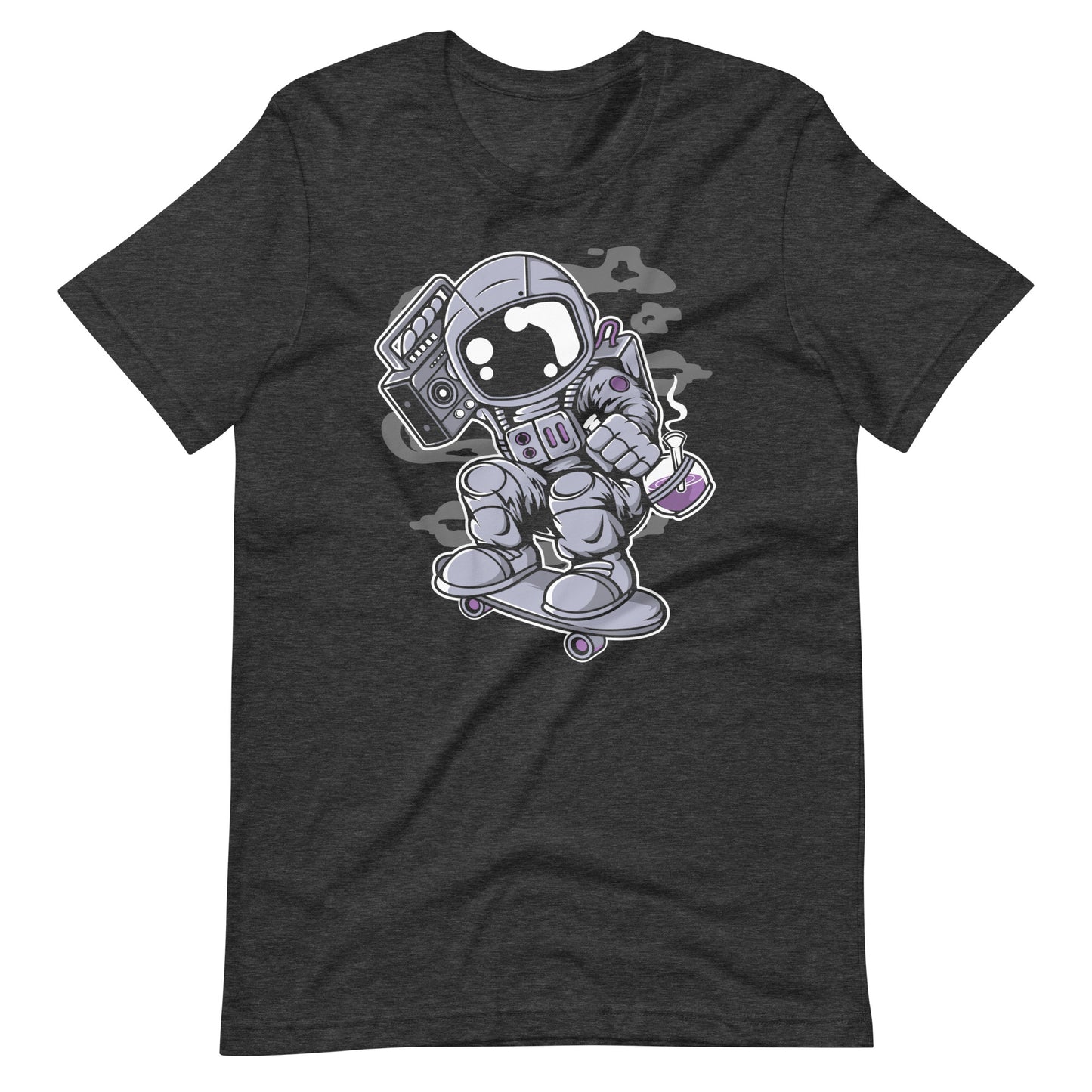 Astronaut Skater Boombox - Men's t-shirt - Dark Grey Heather Front