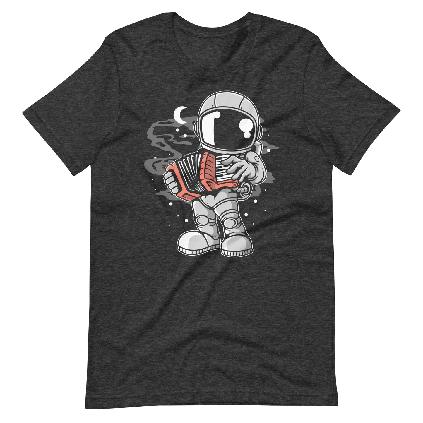 Astronaut Accordion - Men's t-shirt - Dark Grey Heather Front