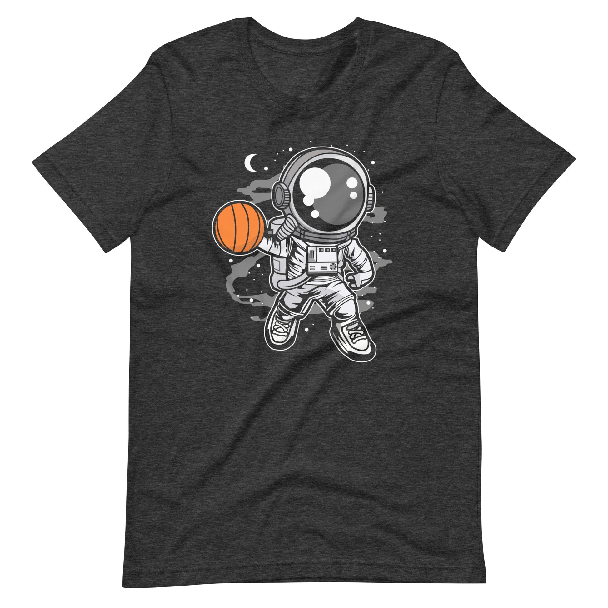 Astronaut Basketball - Men's t-shirt - Dark Grey Heather Front