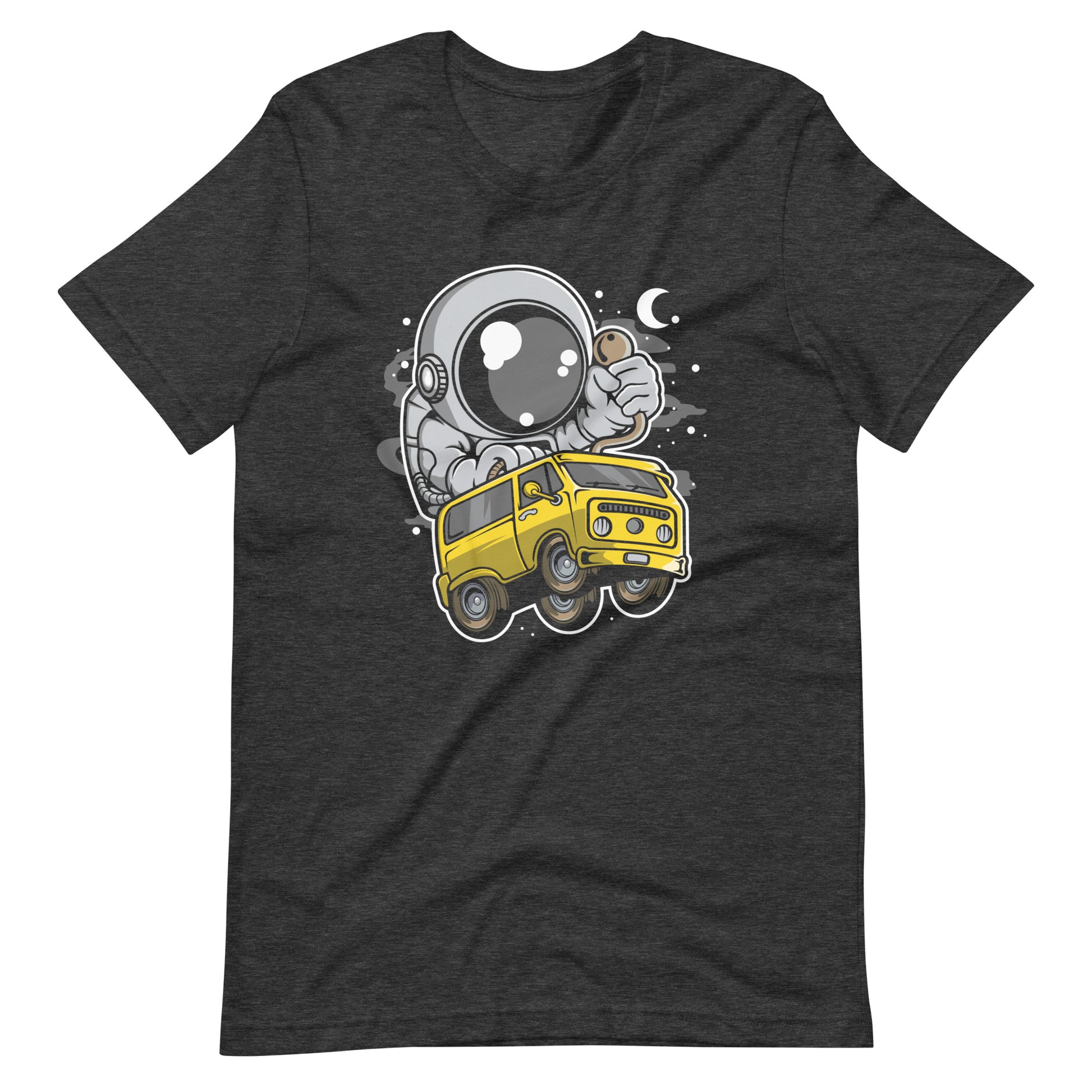 Astronaut Car Racer - Men's t-shirt - Dark Grey Heather Front