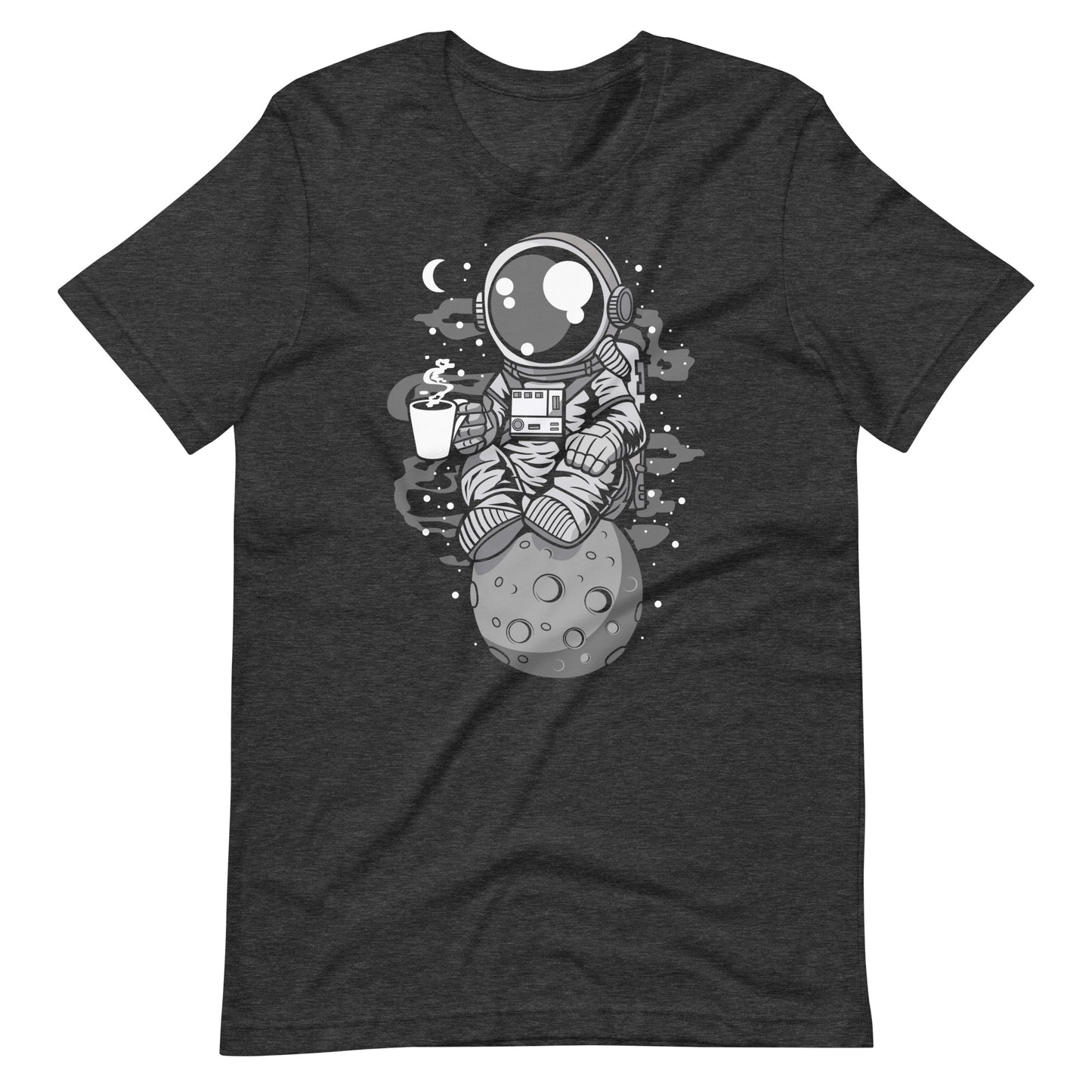 Astronaut Coffee - Men's t-shirt - Dark Grey Heather Front