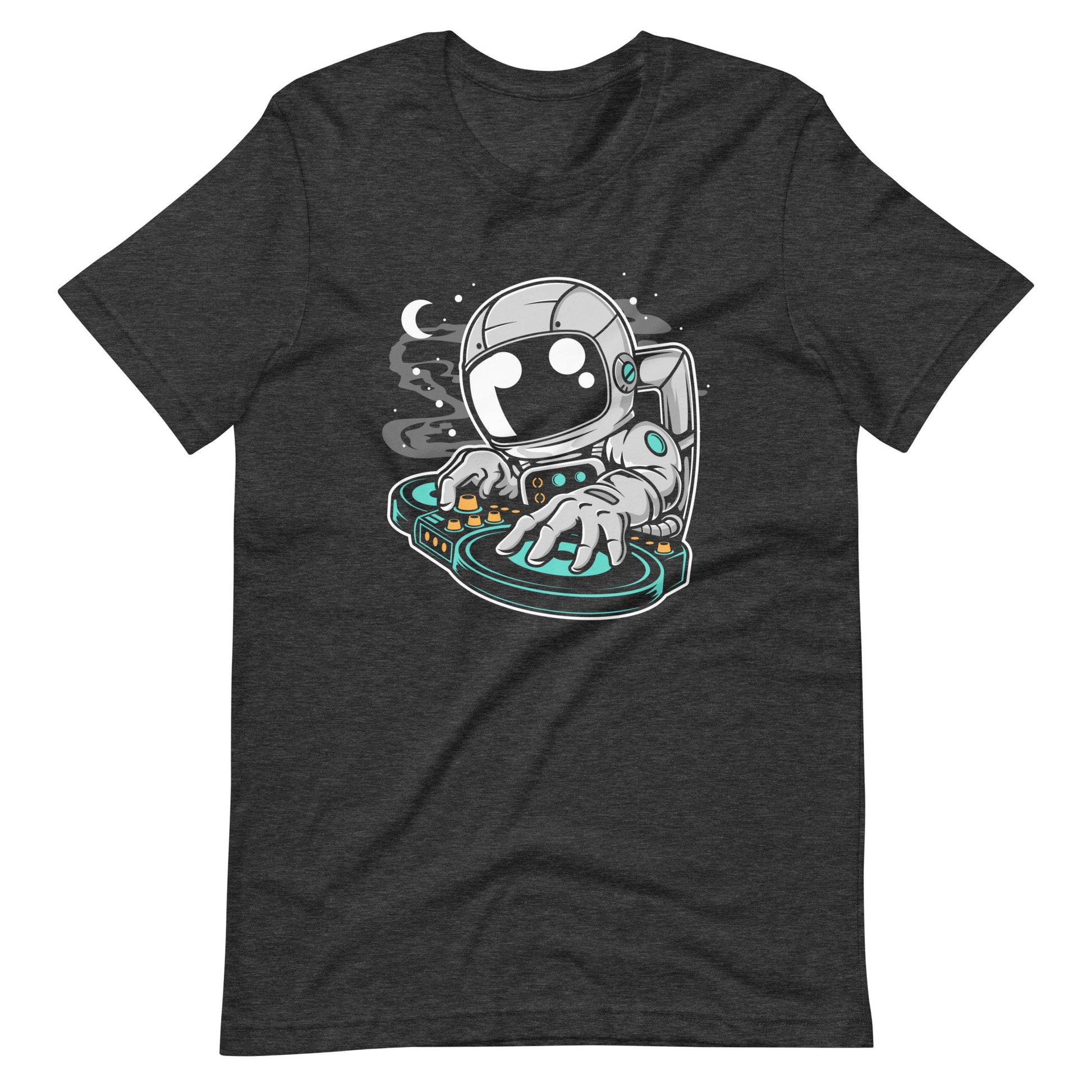 Astronaut DJ - Men's t-shirt - Dark Grey Heather Front