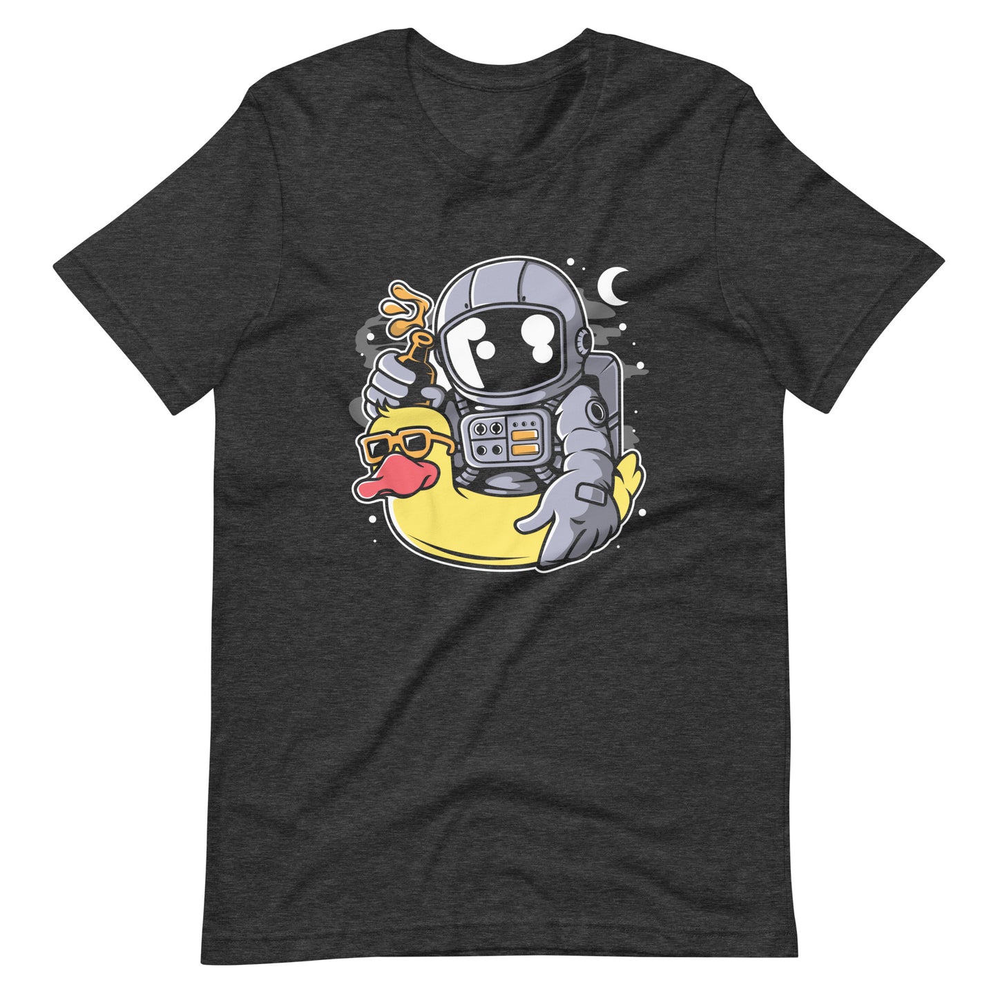 Astronaut Duck Balloon - Men's t-shirt - Dark Grey Heather Front