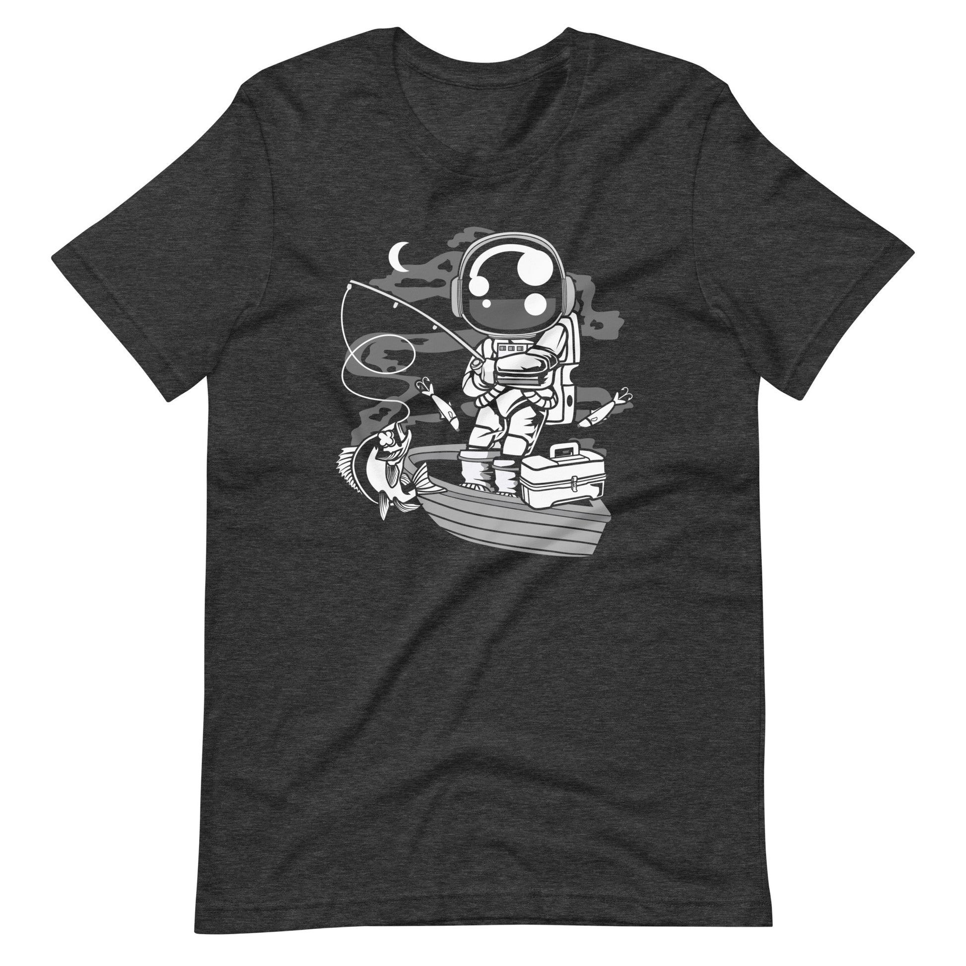 Astronaut Fisherman - Men's t-shirt - Dark Grey Heather Front