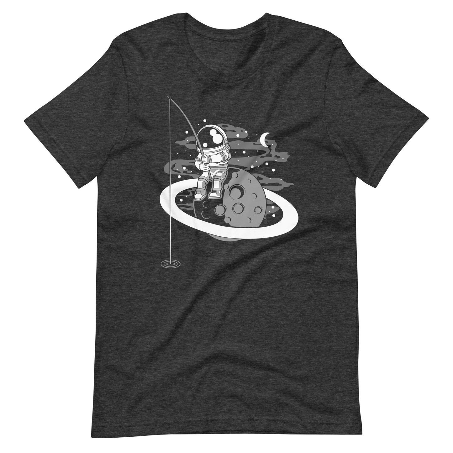 Astronaut Fishing - Men's t-shirt - Dark Grey Heather Front