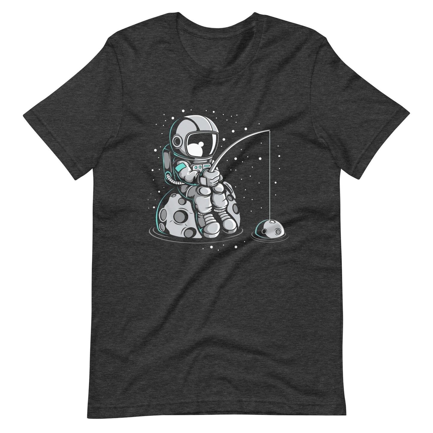 Astronaut Fishing 2 - Men's t-shirt - Dark Grey Heather Front