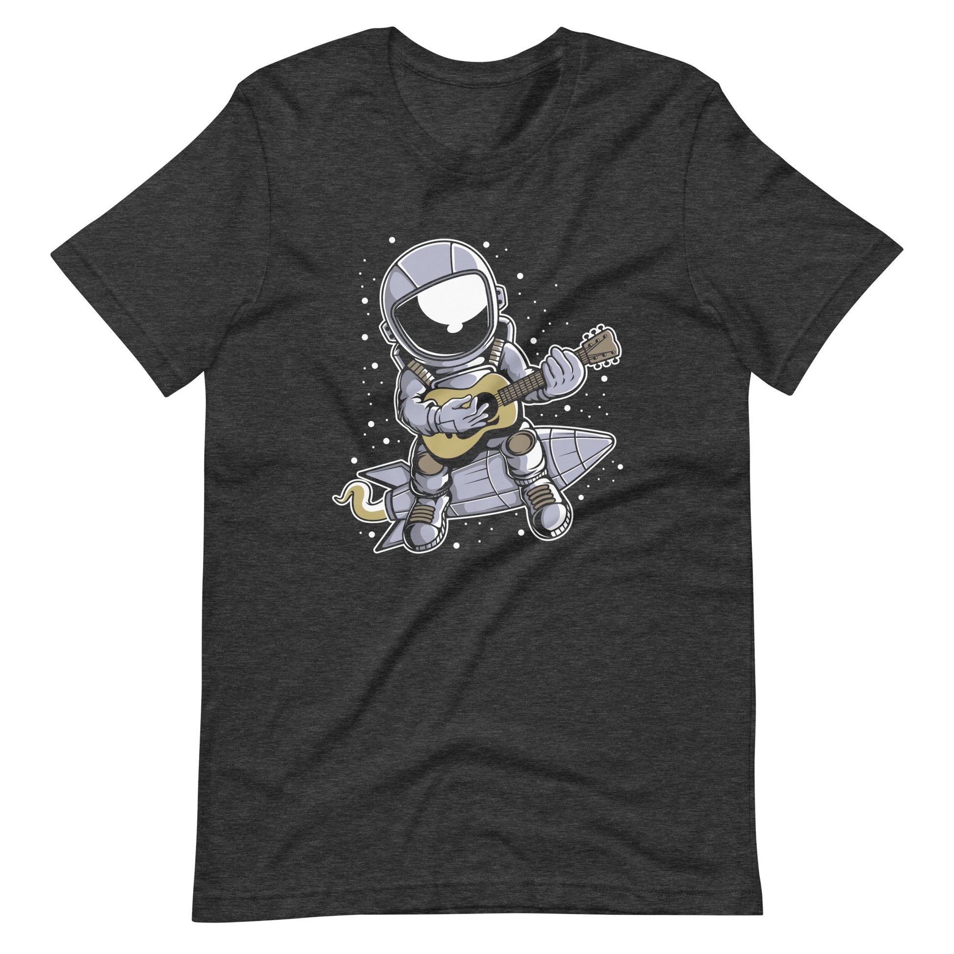 Astronaut Guitar - Men's t-shirt - Dark Grey Heather Front