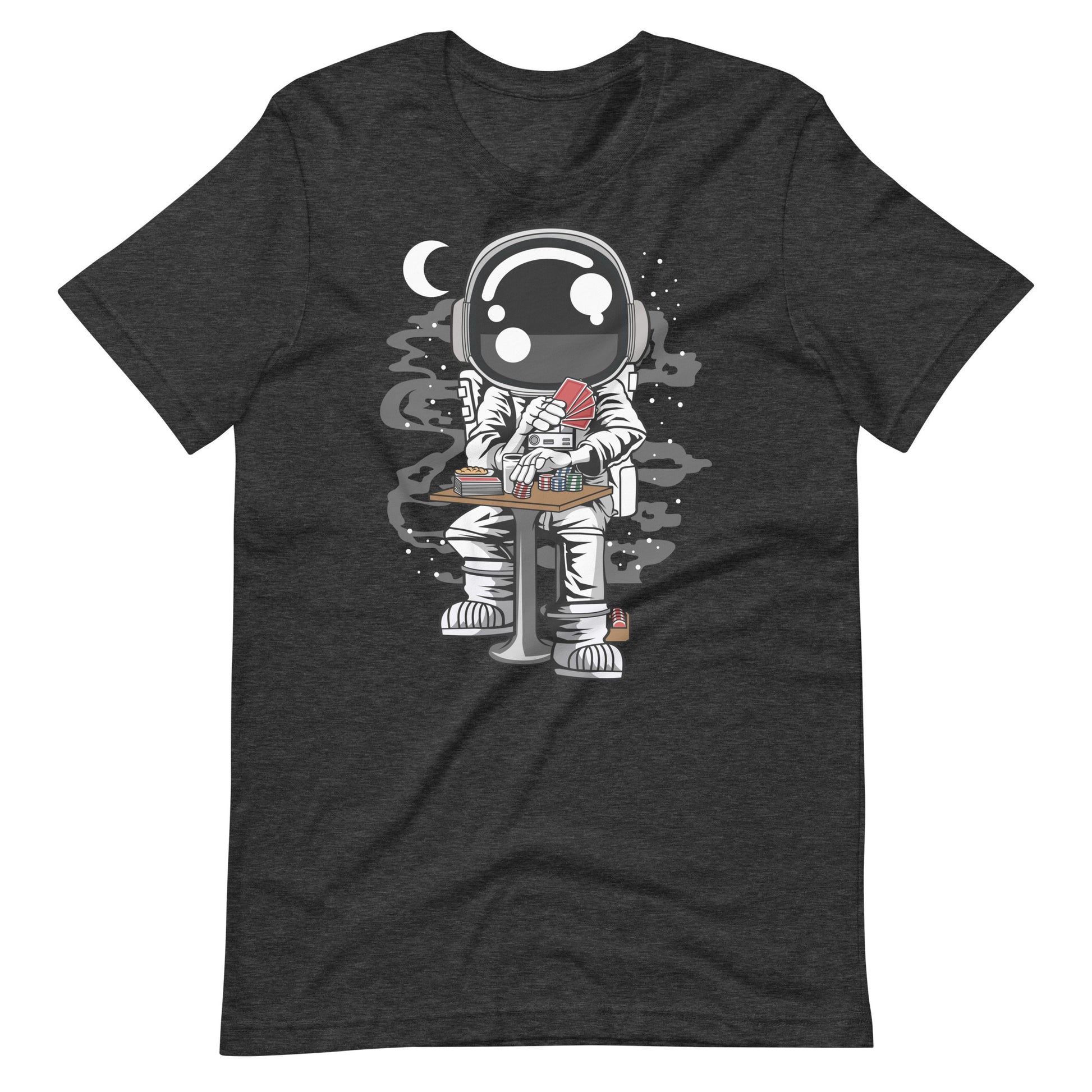 Astronaut Gambler - Men's t-shirt - Dark Grey Heather Front