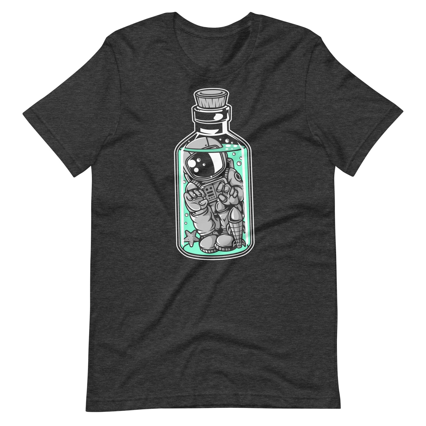 Astronaut in the Bottle - Men's t-shirt - Dark Grey Heather Front