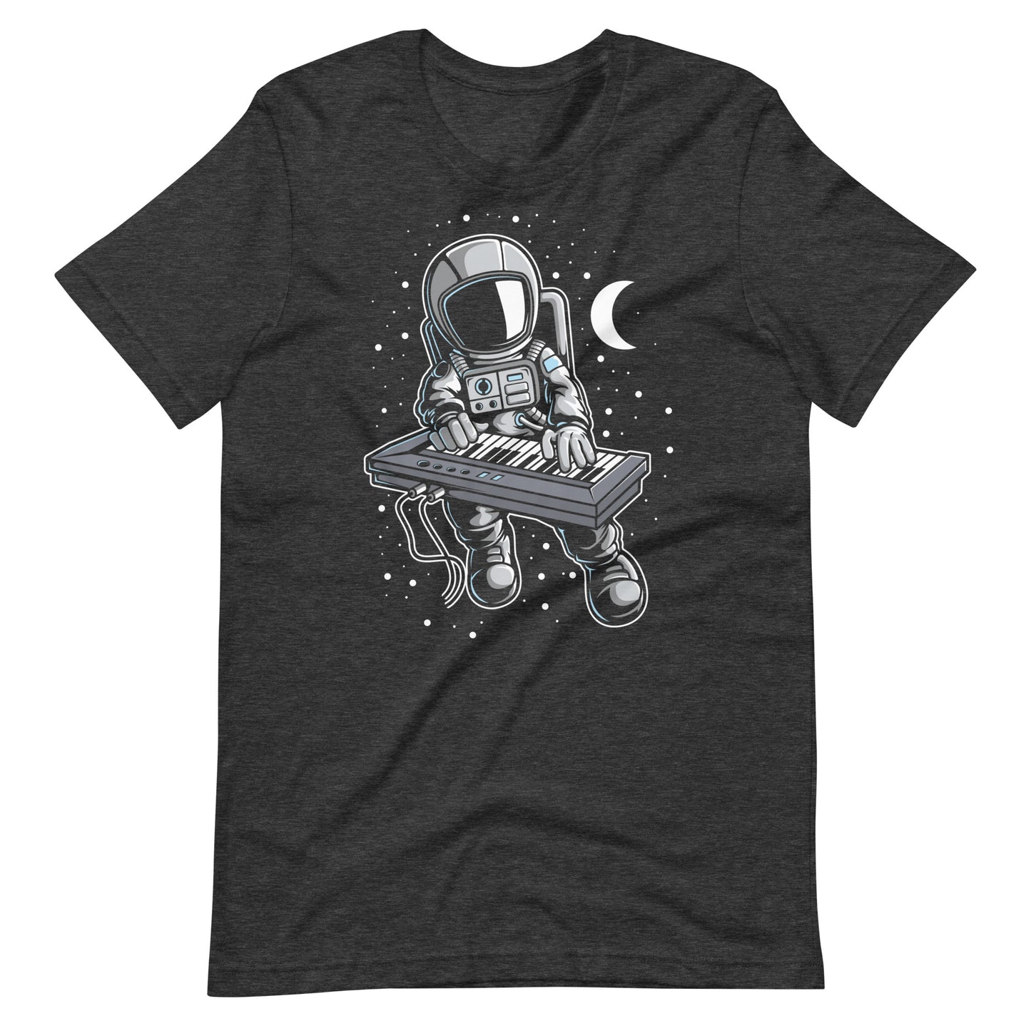 Astronaut Keyboard - Men's t-shirt - Dark Grey Heather Front