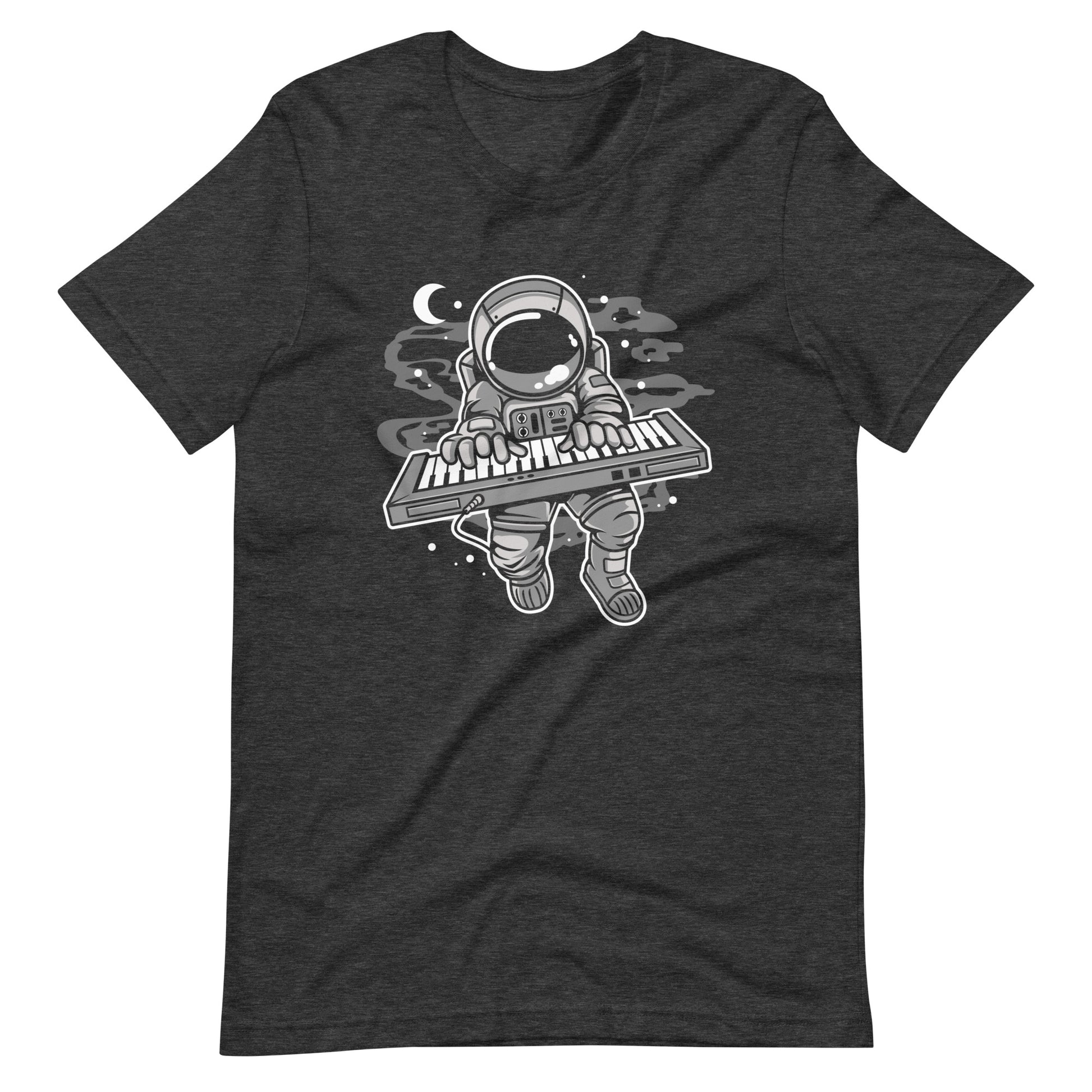 Astronaut Keyboard 2 - Men's t-shirt - Dark Grey Heather Front