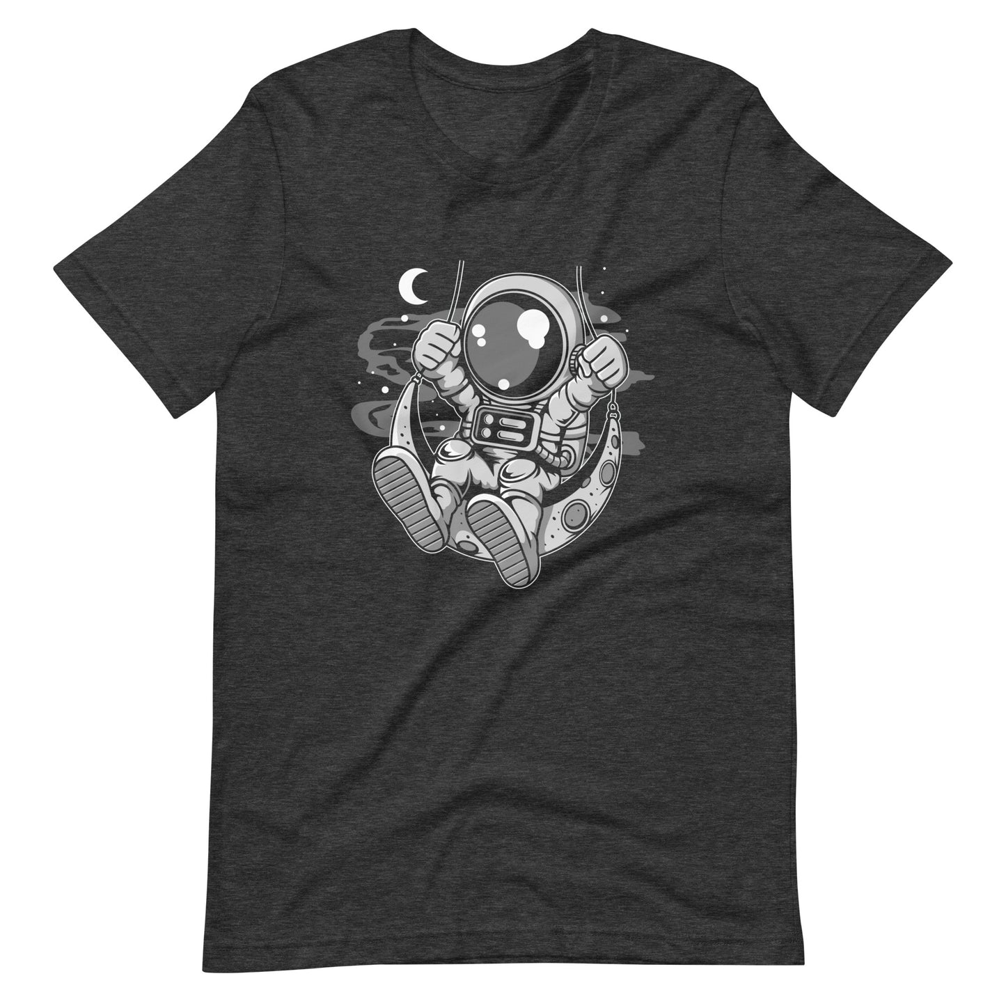 Astronaut Moon Swinger - Men's t-shirt - Dark Grey Heather Front