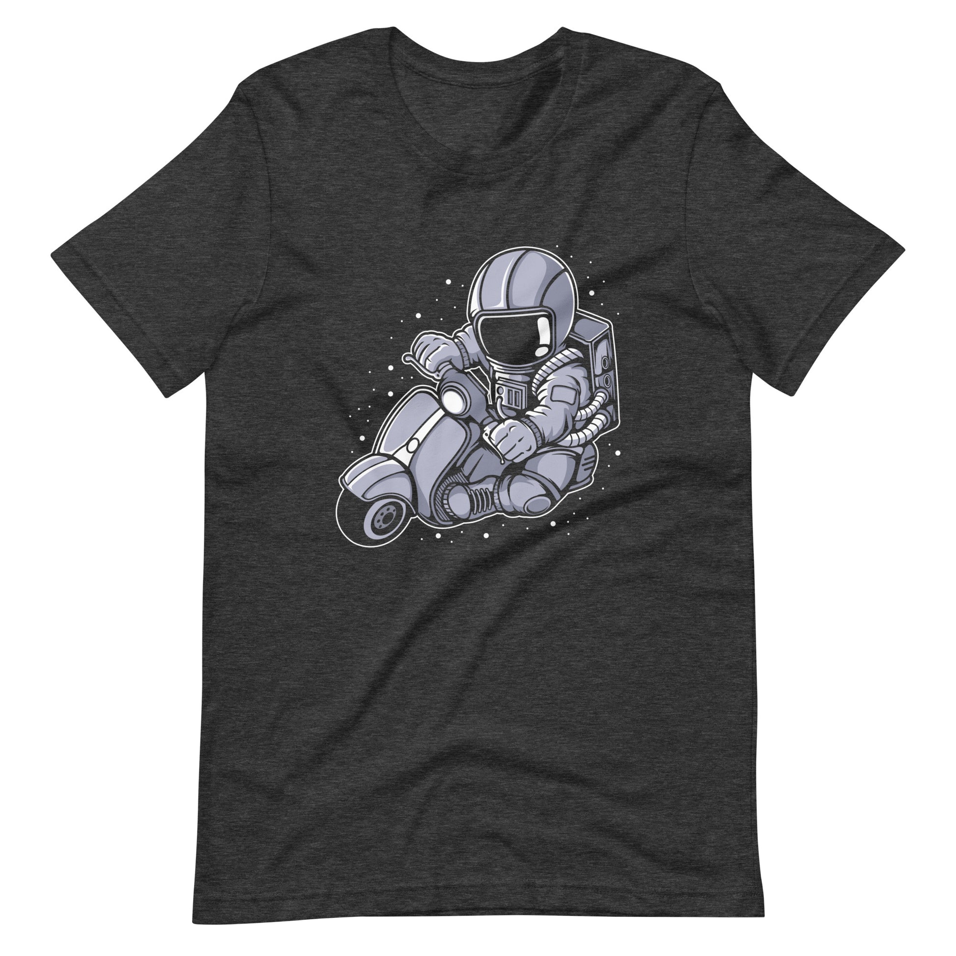 Astronaut Scooter - Men's t-shirt - Dark Grey Heather Front