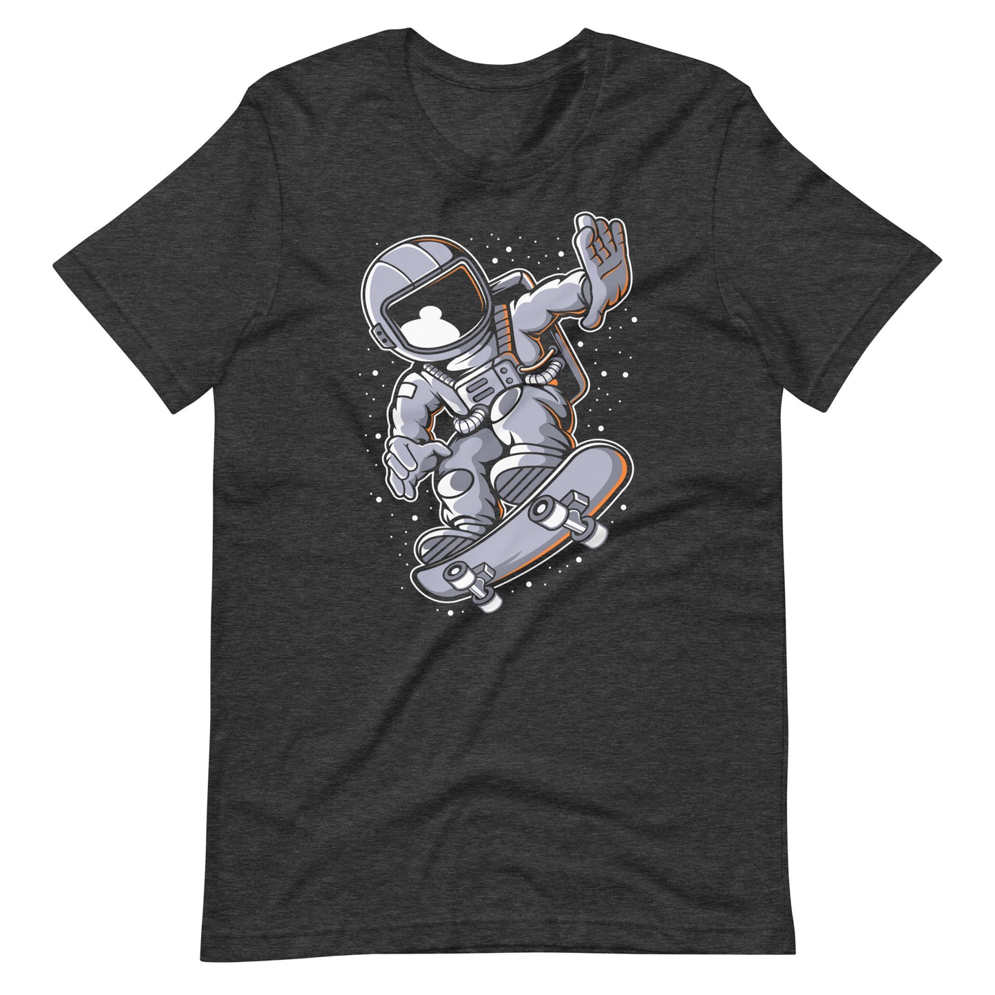 Astronaut Skateboard - Men's t-shirt - Dark Grey Heather Front