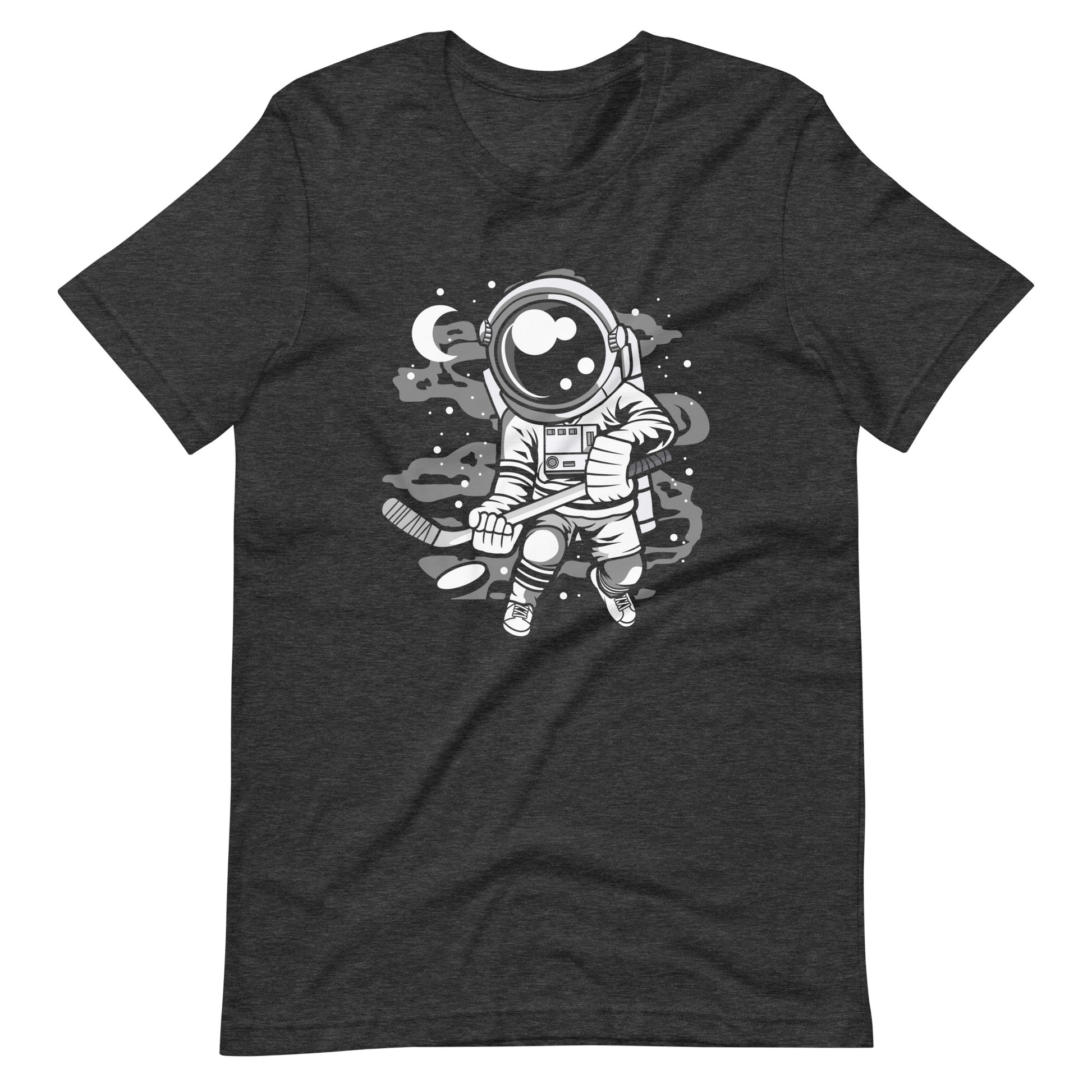 Astronaut Hockey Player - Men's t-shirt - Dark Grey Heather Front