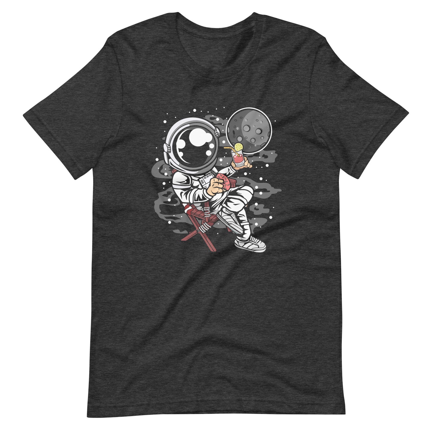 Astronaut Vacation - Men's t-shirt - Dark Grey Heather Front